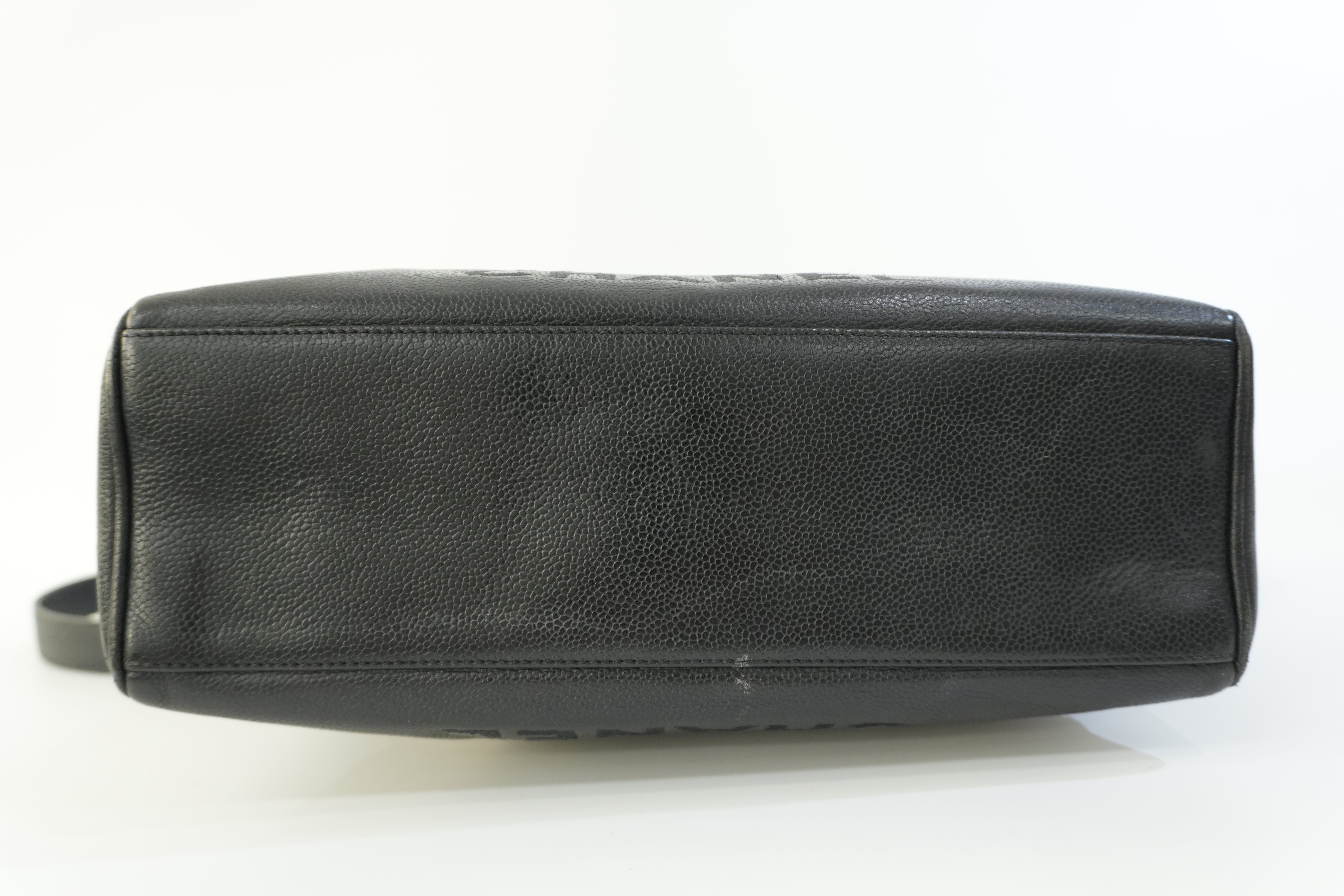 Pre-owned Chanel Caviar Skin Leather Tote Bag Black