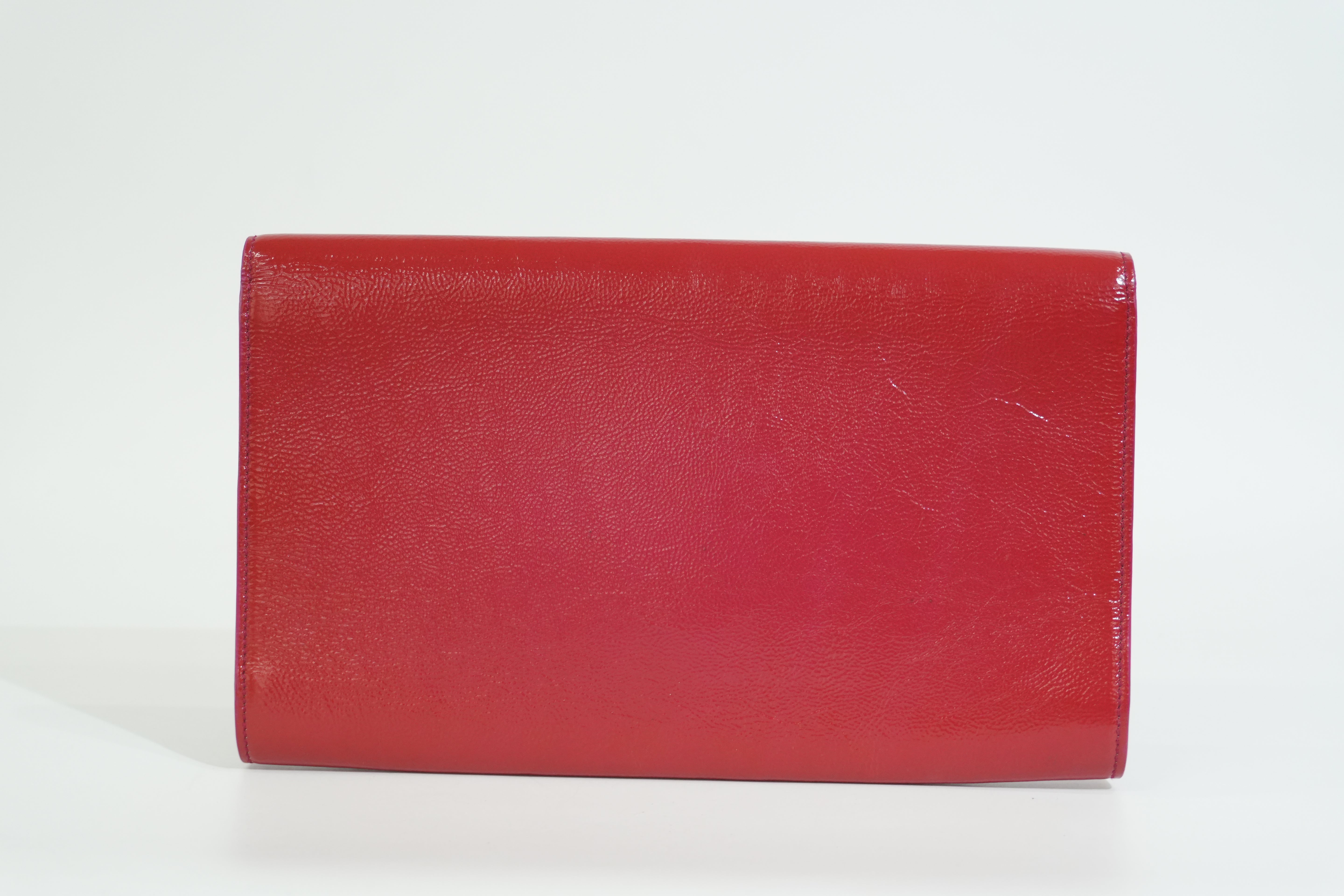 Pre-owned Saint Laurent Clutch Bag Lipstick Red