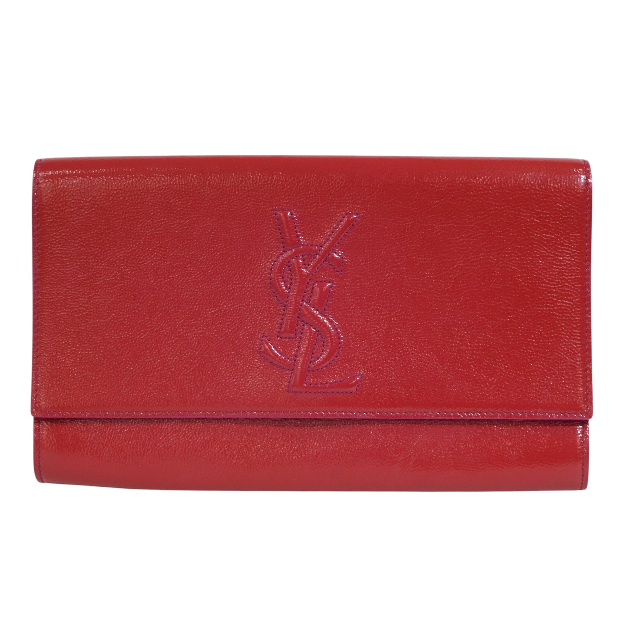 Pre-owned Saint Laurent Clutch Bag Lipstick Red