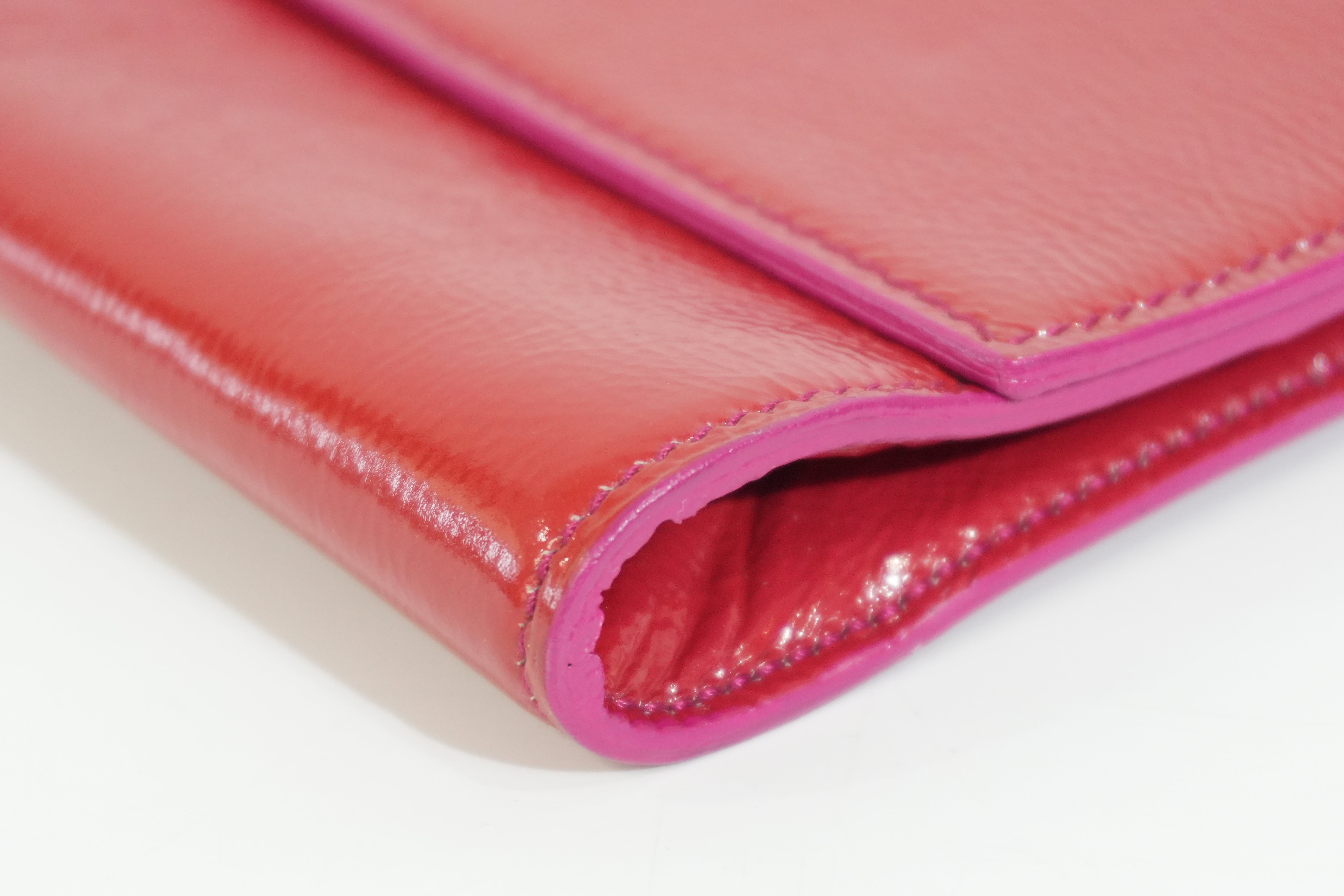 Pre-owned Saint Laurent Clutch Bag Lipstick Red