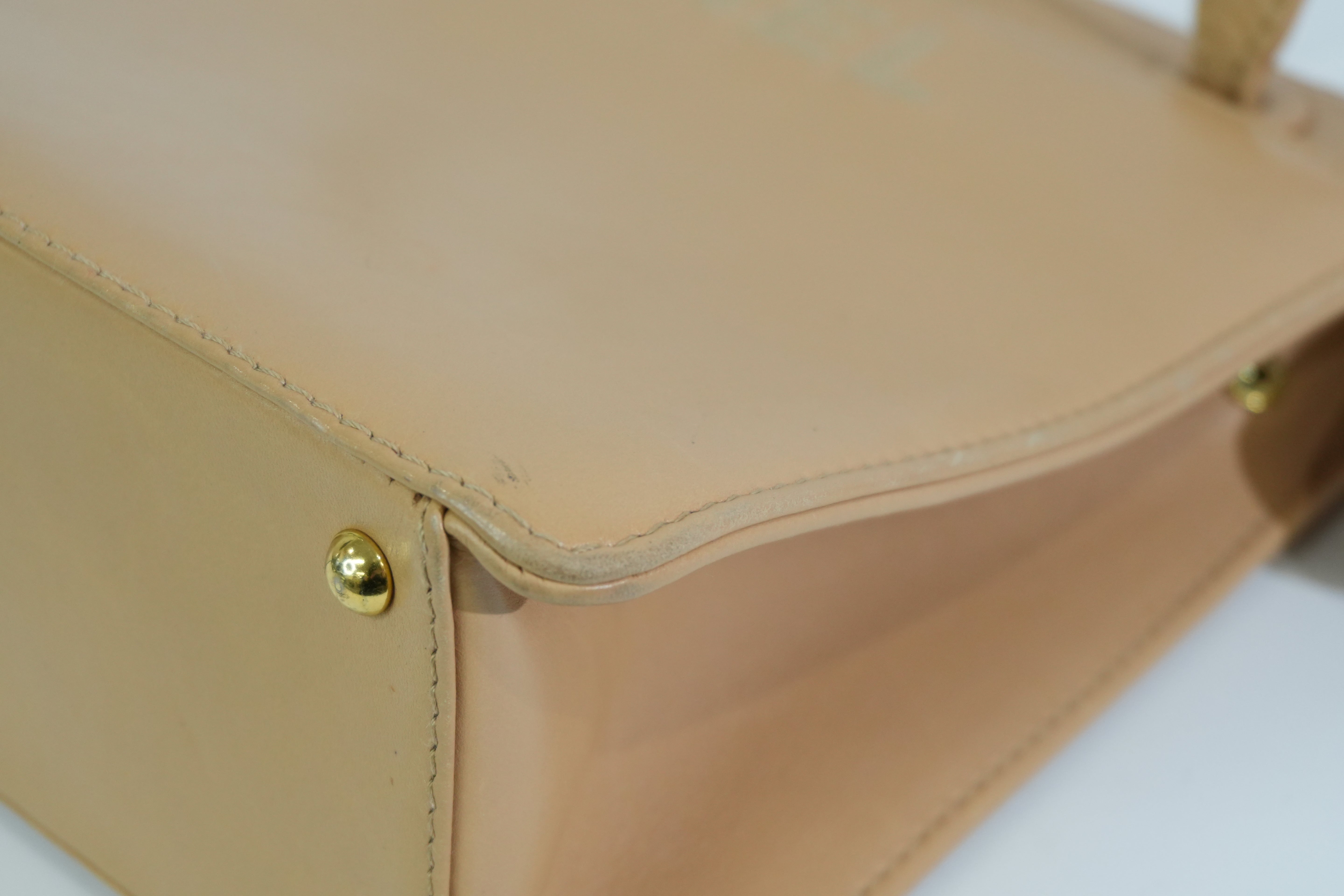 Pre-owned Chanel Lambskin Leather Tote Bag Beige