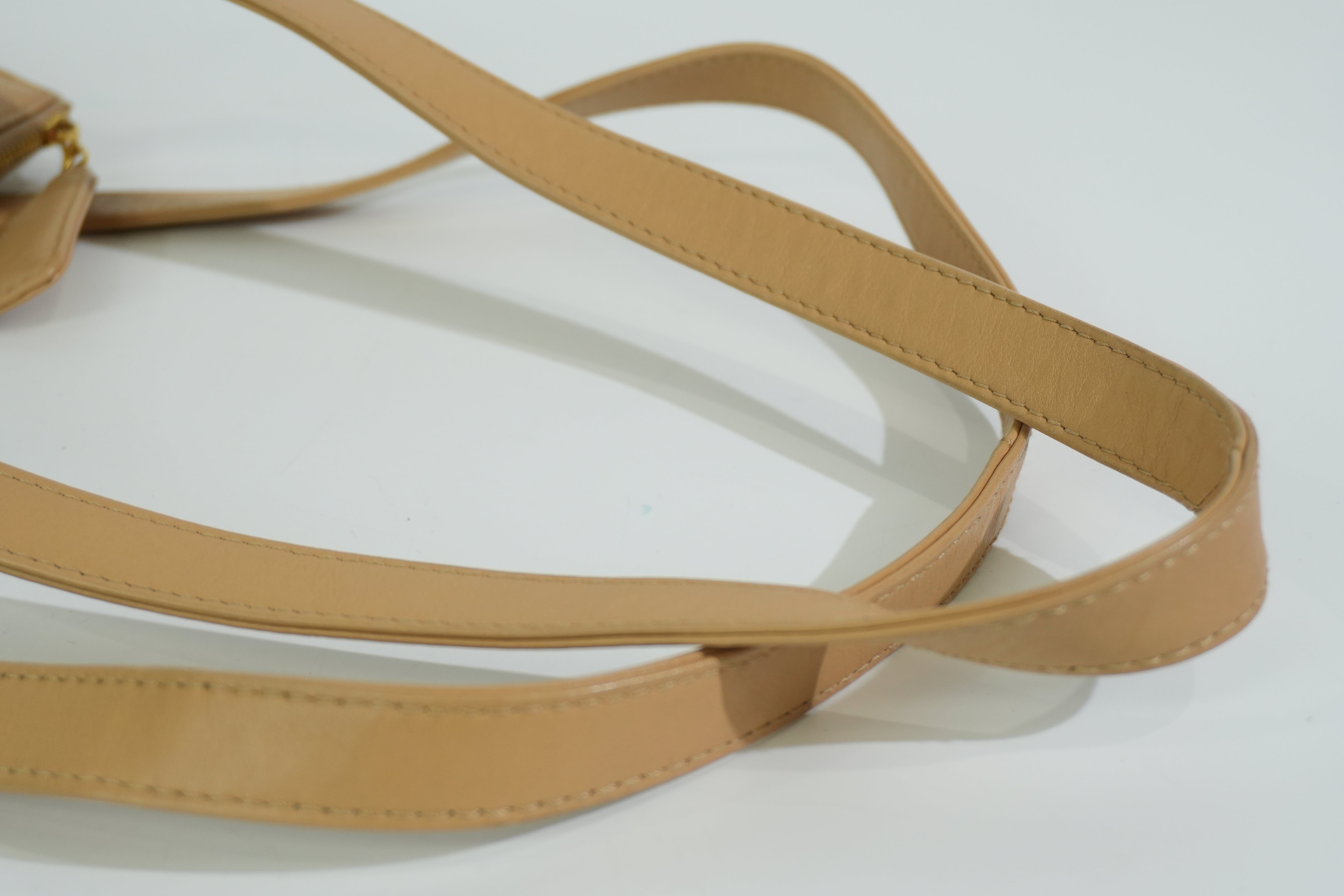 Pre-owned Chanel Lambskin Leather Tote Bag Beige