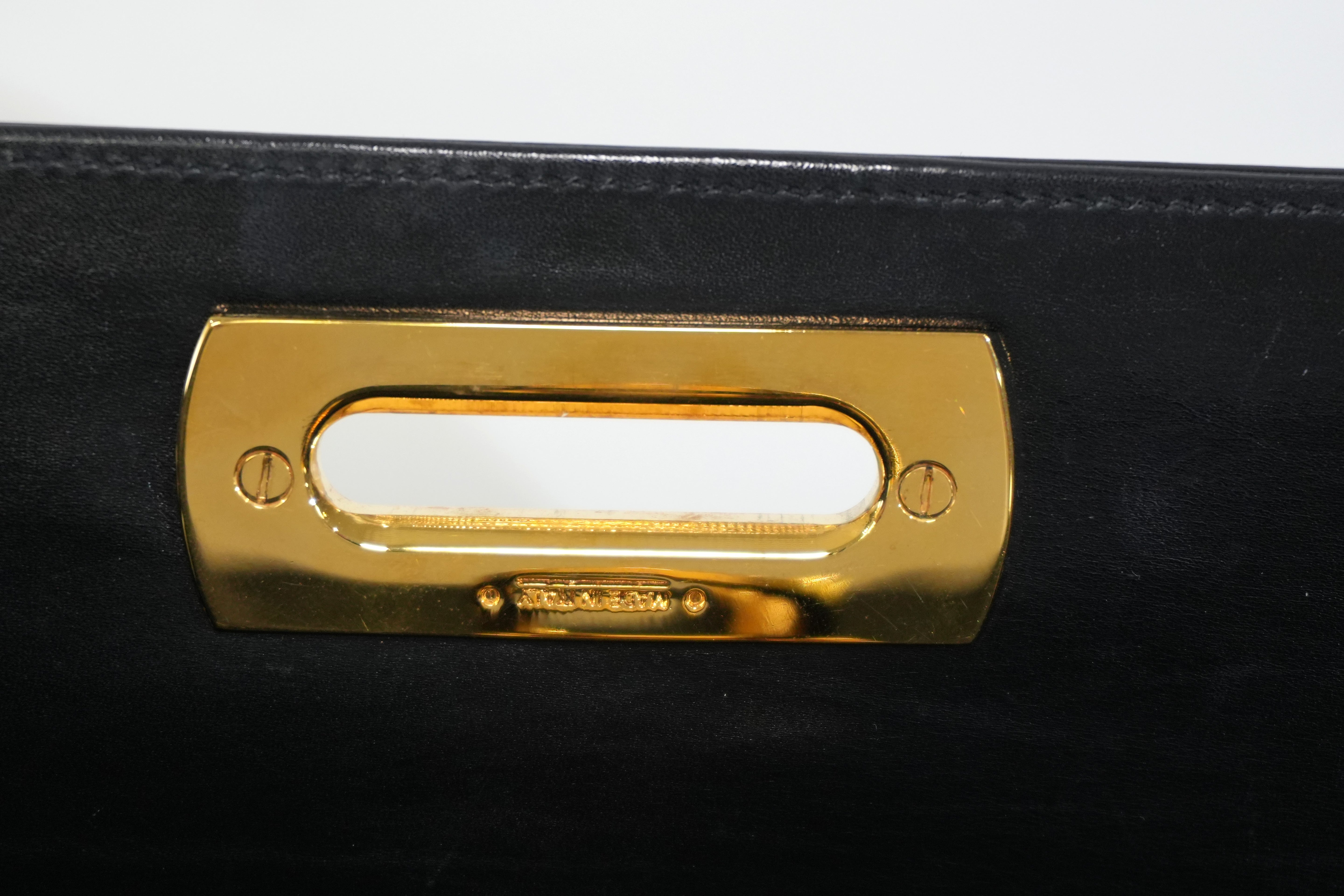 Pre-owned Ferragamo Chain Shoulder Bag Black