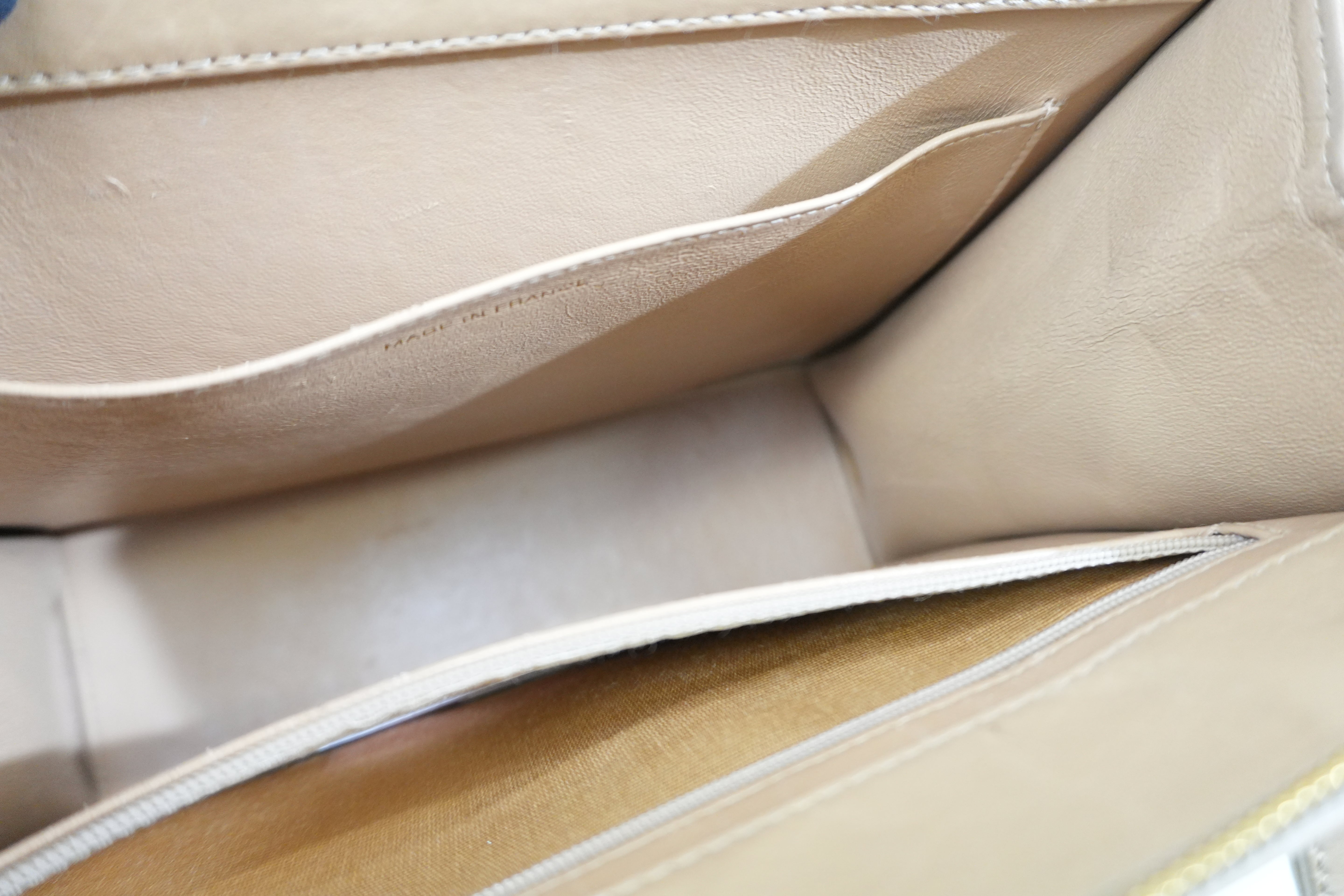 Pre-owned Chanel Lambskin Leather Tote Bag Beige