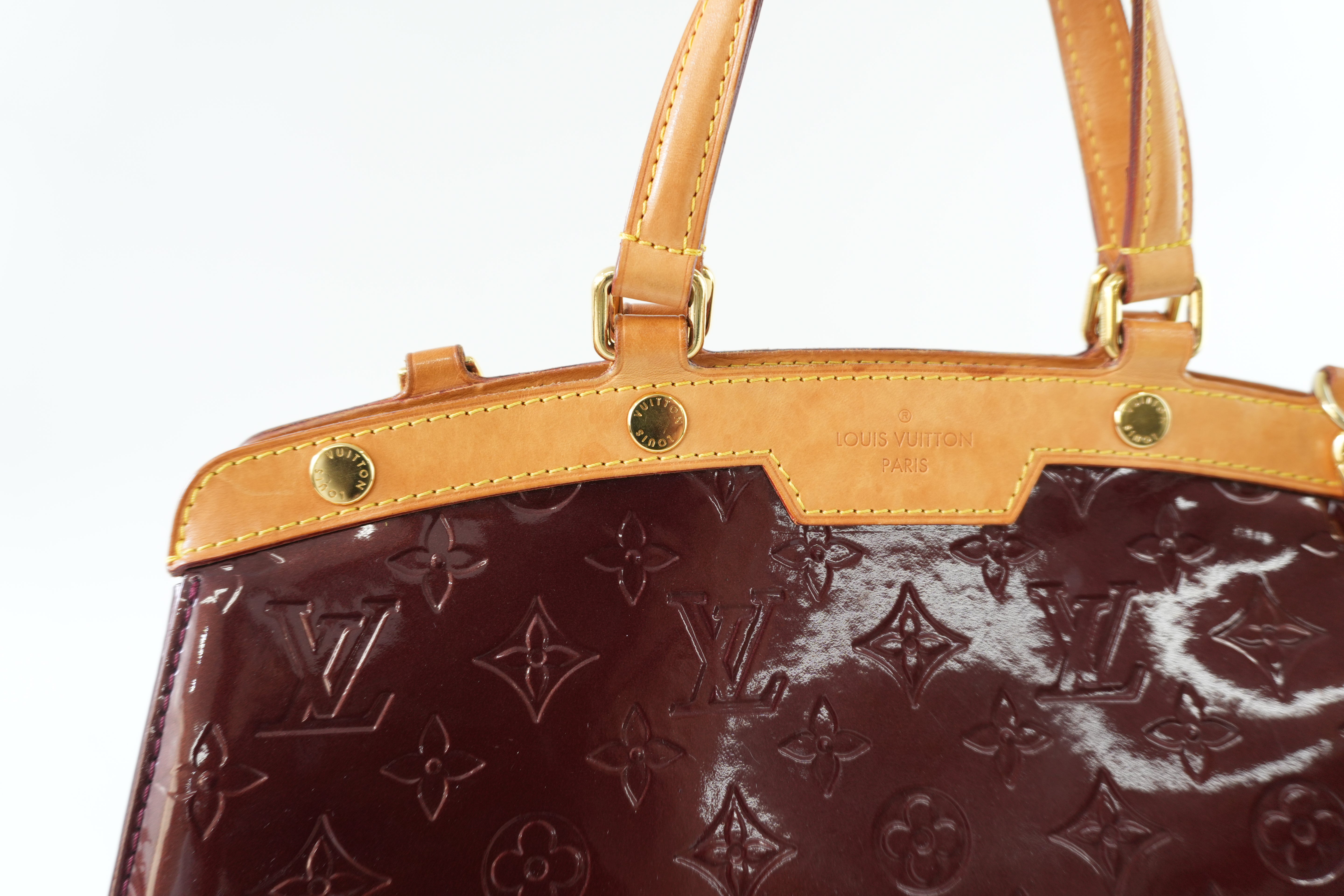 Louis Vuitton Brea Vernis Two Way Shoulder Bag Rouge Fauviste Used