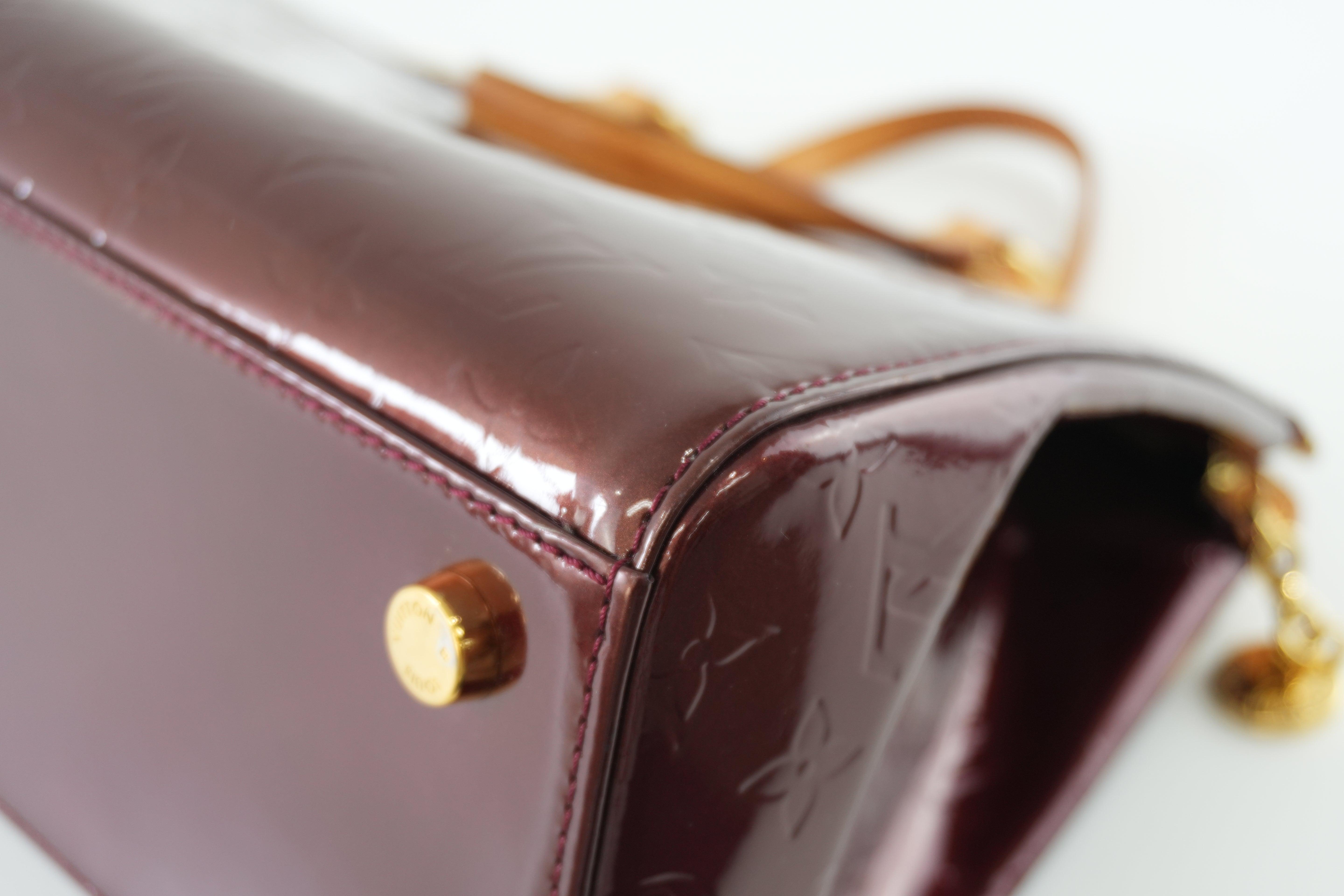 Louis Vuitton Brea Vernis Two Way Shoulder Bag Rouge Fauviste Used