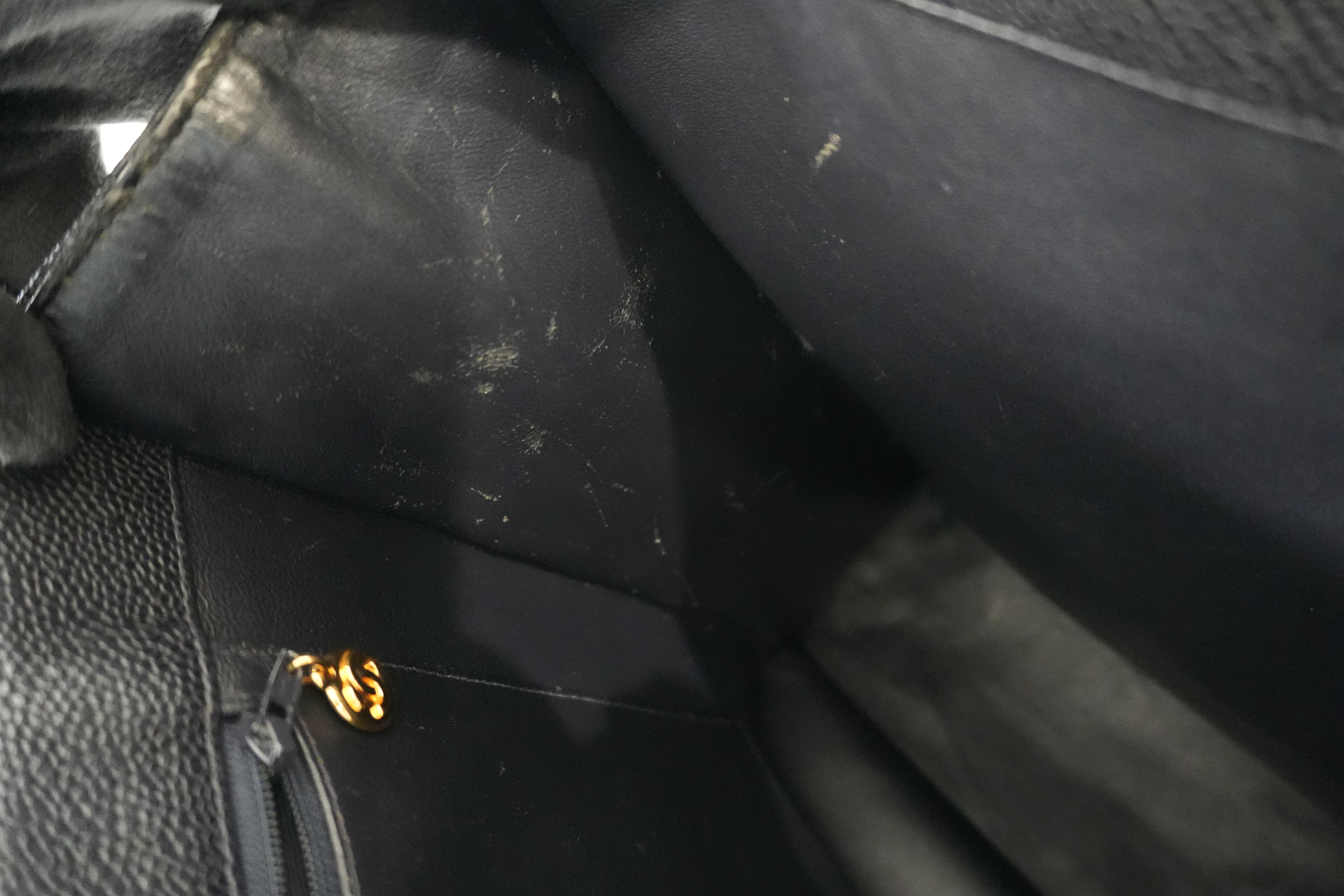 Pre-owned Chanel Caviar Skin Leather Tote Bag Black