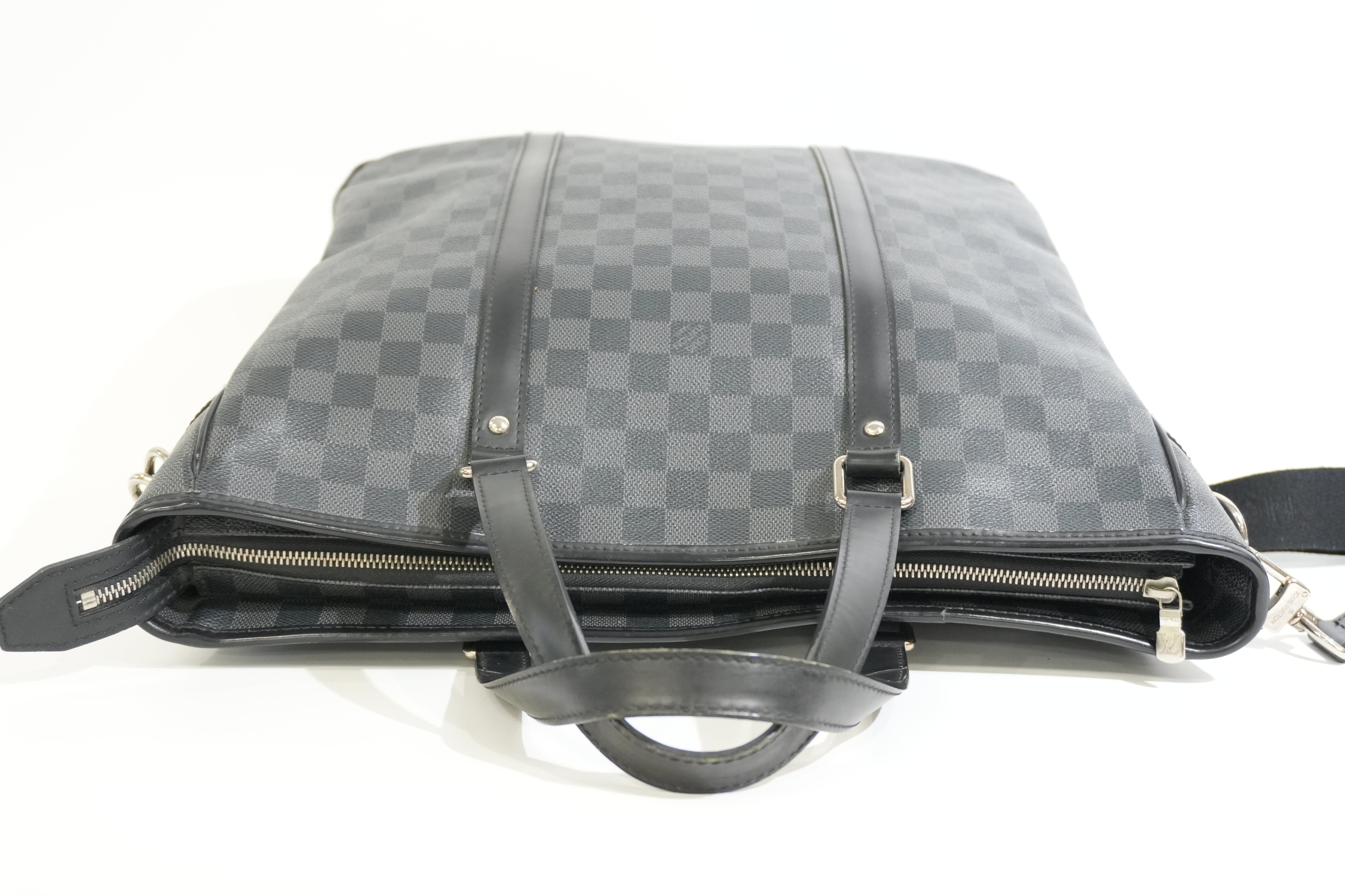 Pre-owned Louis Vuitton Damier Graphite Tadao Shoulder Tote Bag