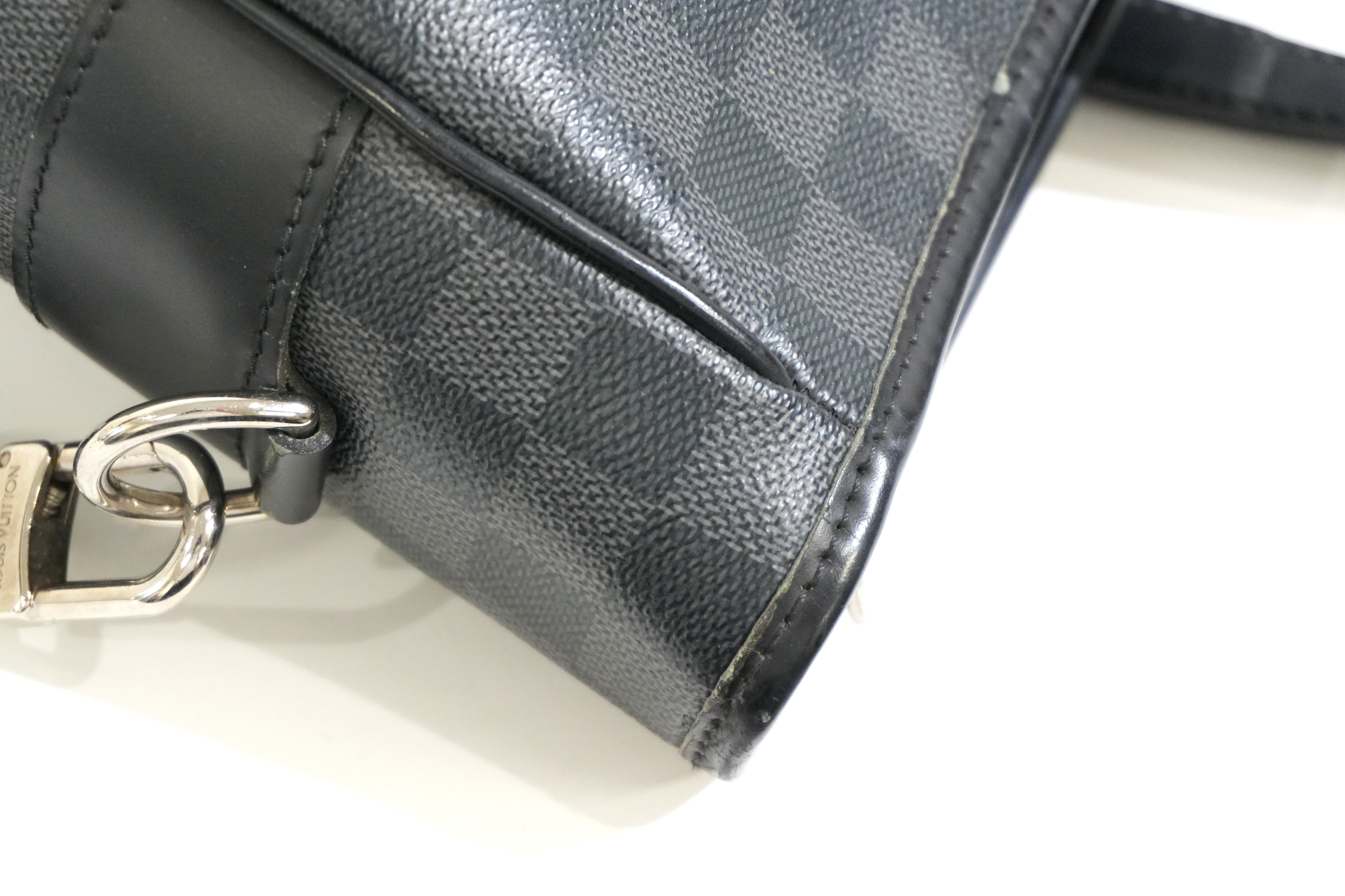 Pre-owned Louis Vuitton Damier Graphite Tadao Shoulder Tote Bag