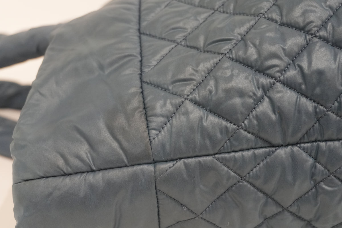Pre-Owned Chanel Coco Cocoon Tote Bag Blue