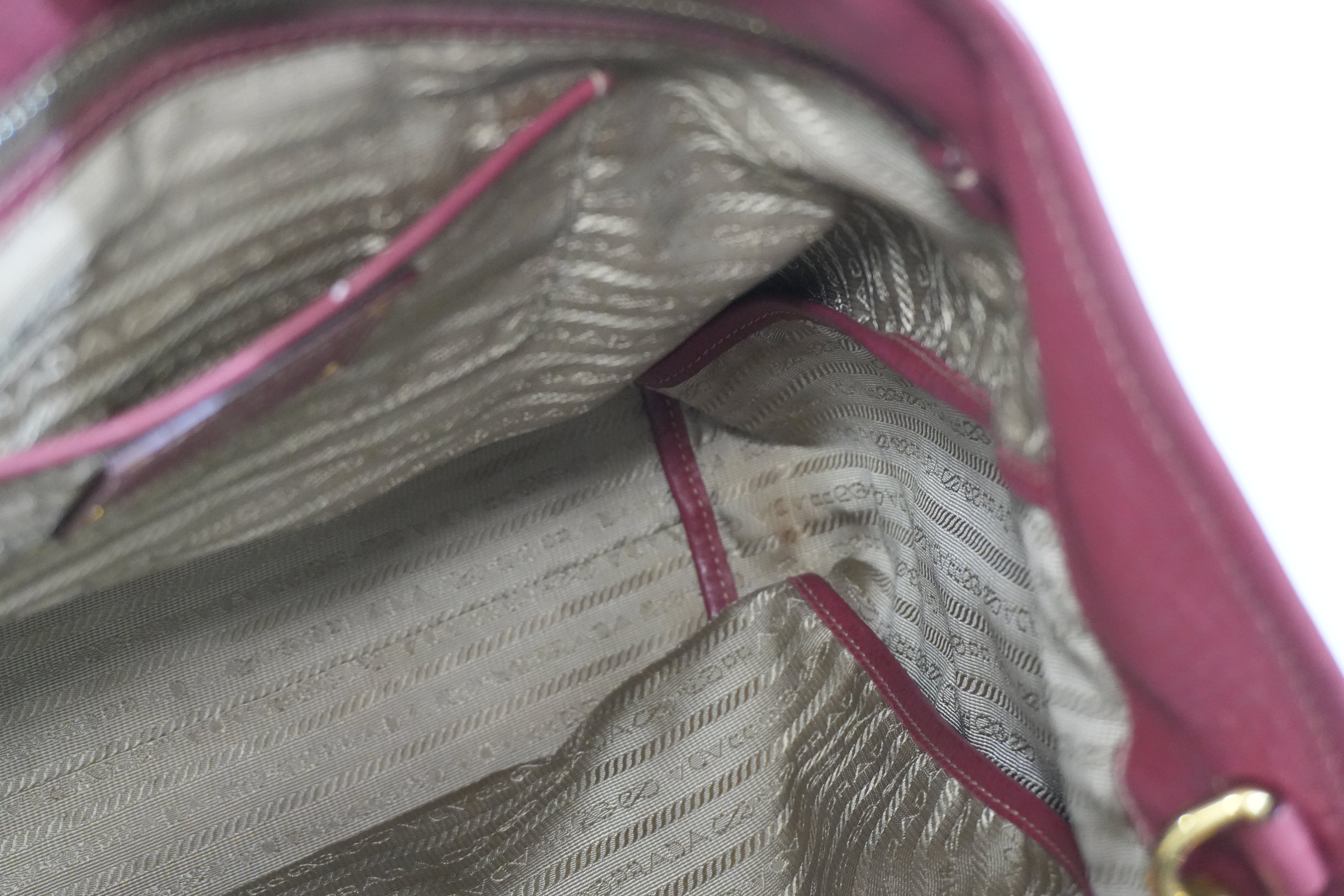 Pre-owned Prada Jacquard Two Way Tote Bag Brown