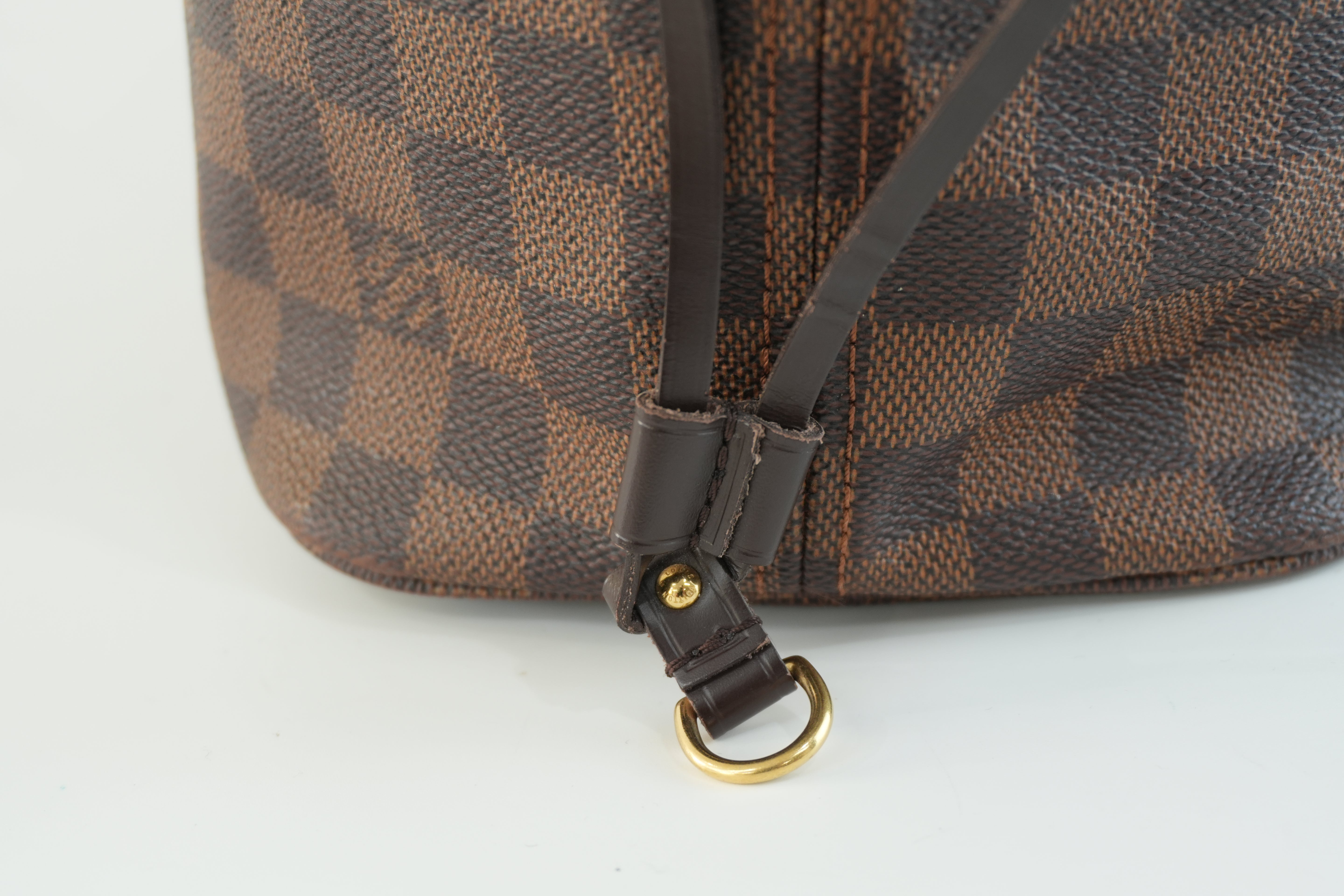 Louis Vuitton Damier Ebene Neverfull MM Shoulder Tote Bag Used