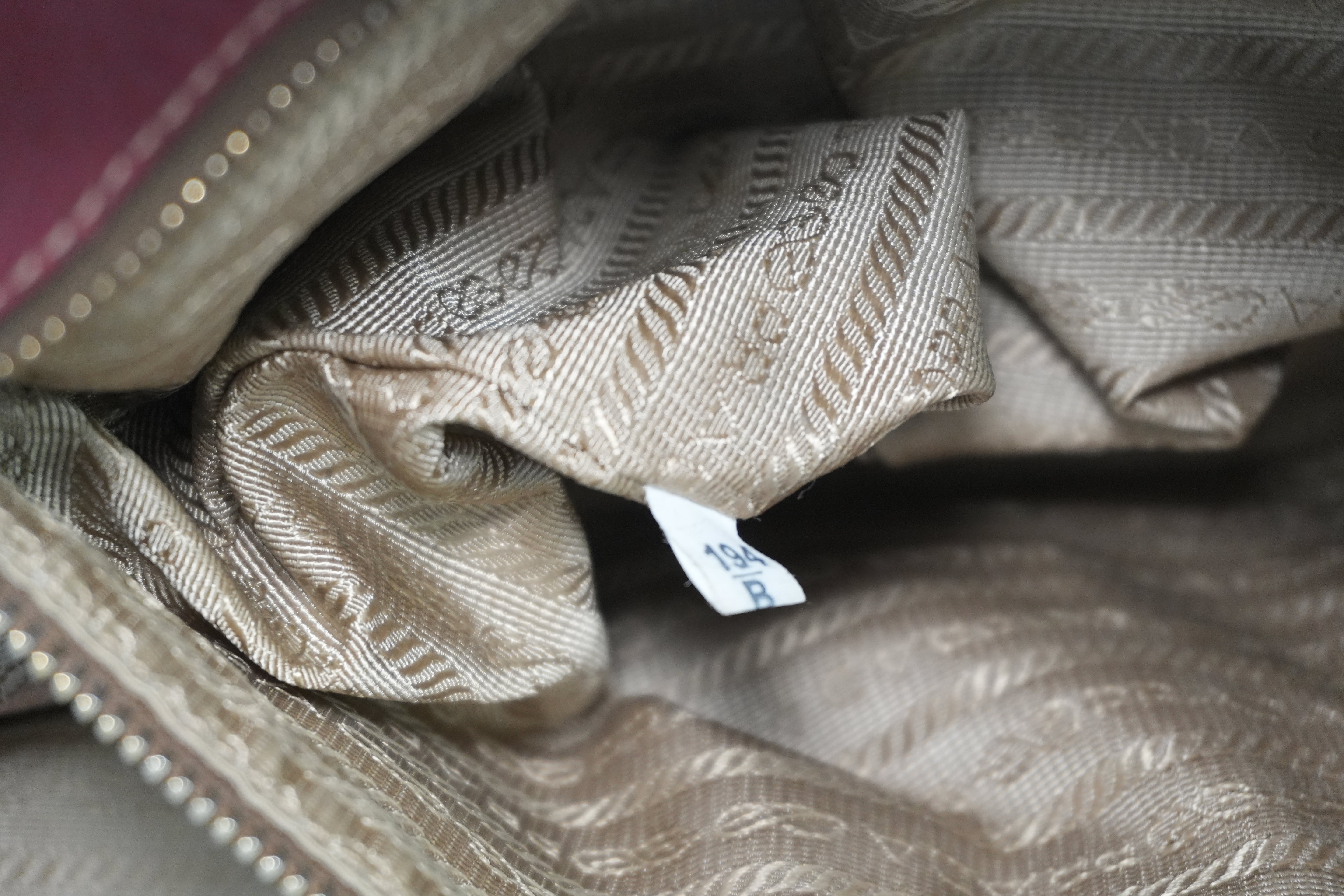 Pre-owned Prada Jacquard Two Way Tote Bag Brown