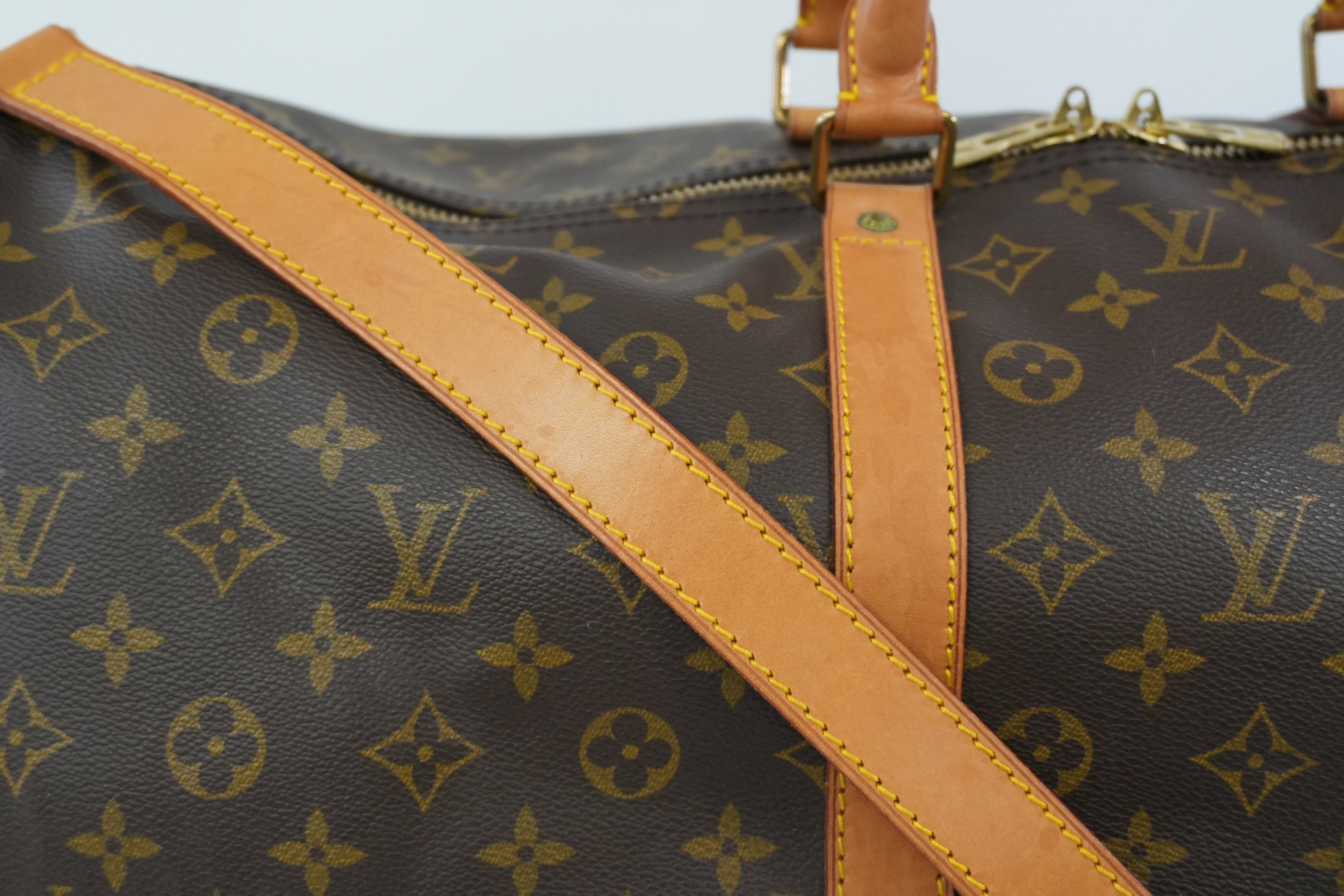 Pre-owned Louis Vuitton Monogram Keepall 55 Bandouliere