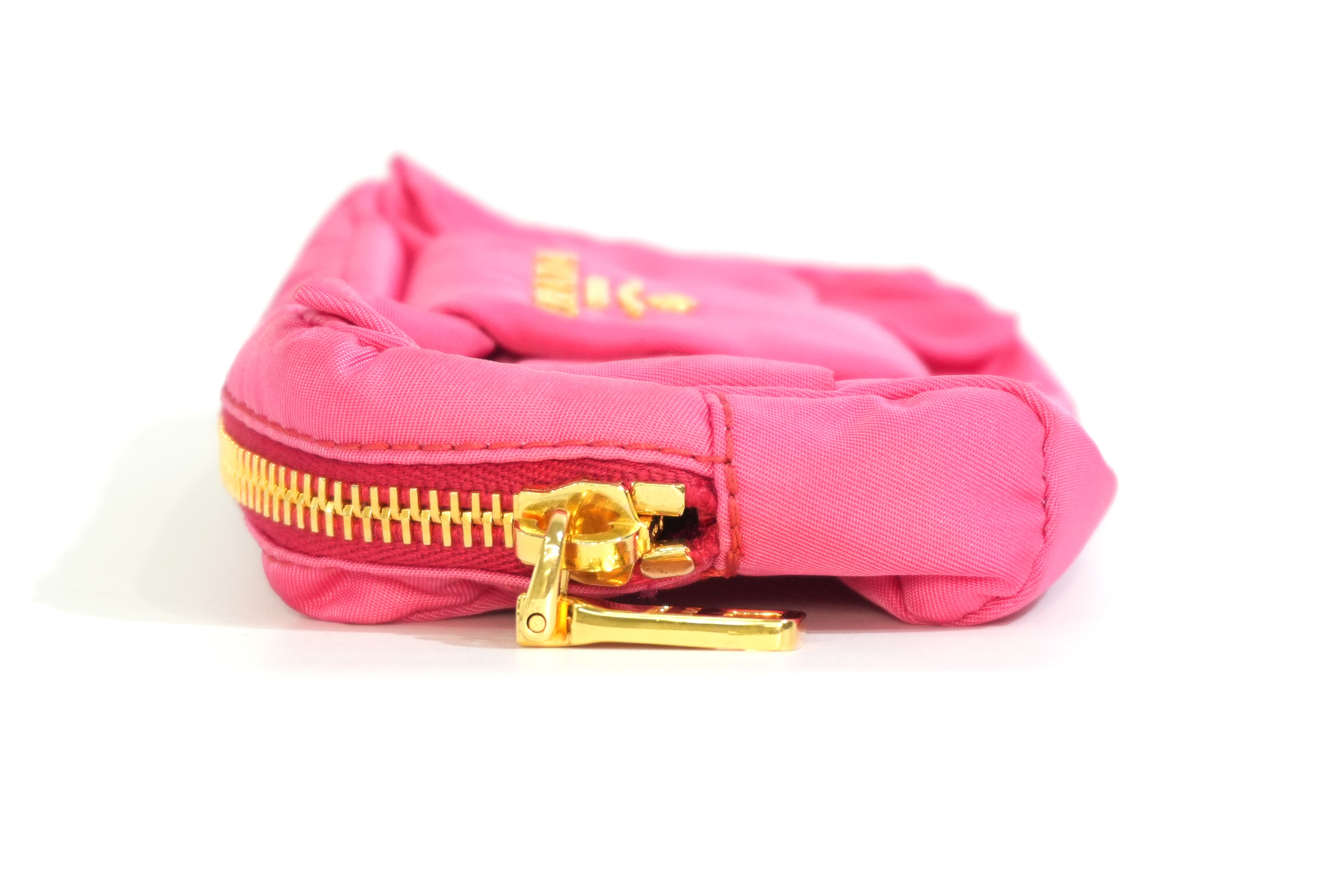 Pre-owned Prada Small Ribbon Pouch Pink