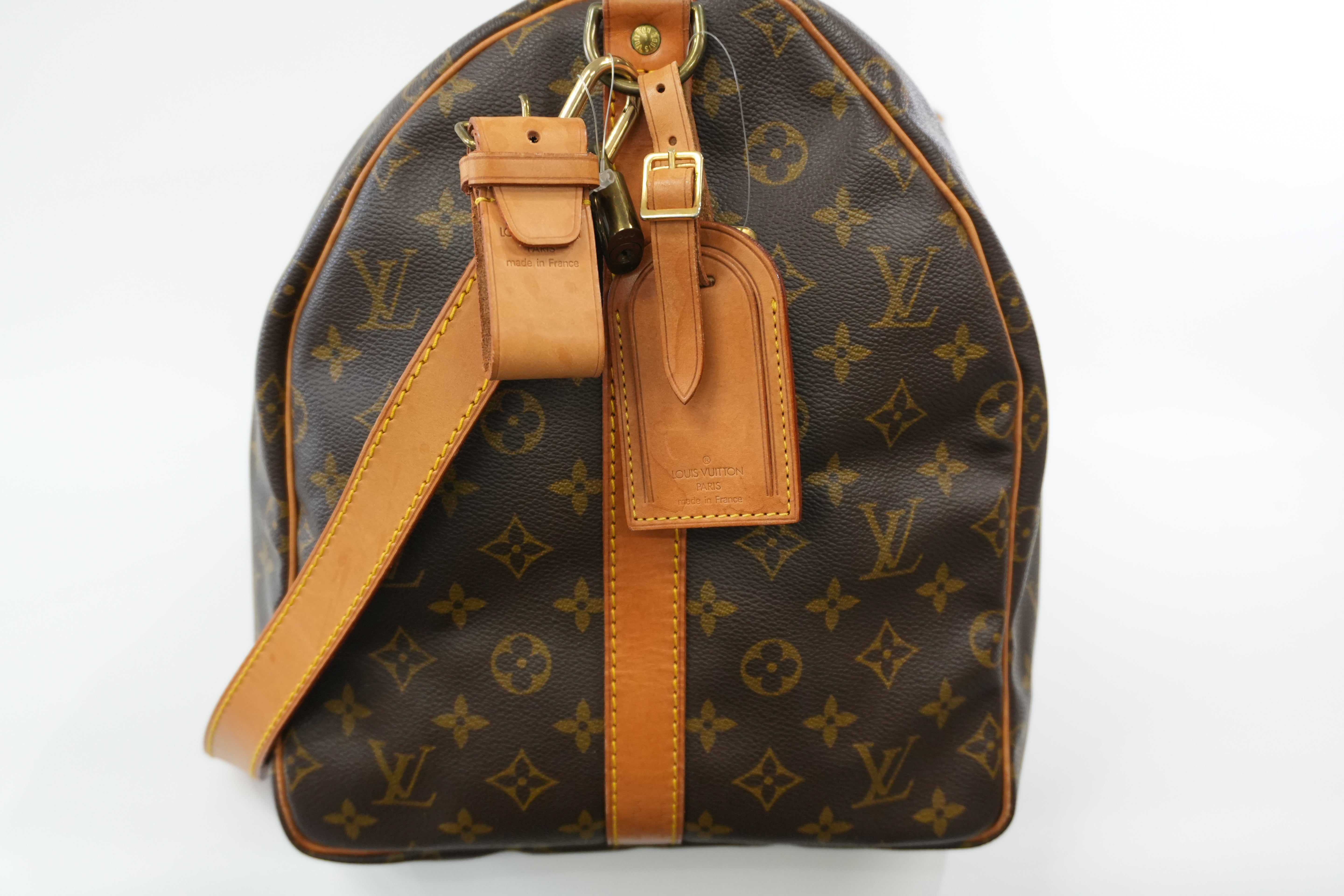 Pre-owned Louis Vuitton Monogram Keepall 55 Bandouliere