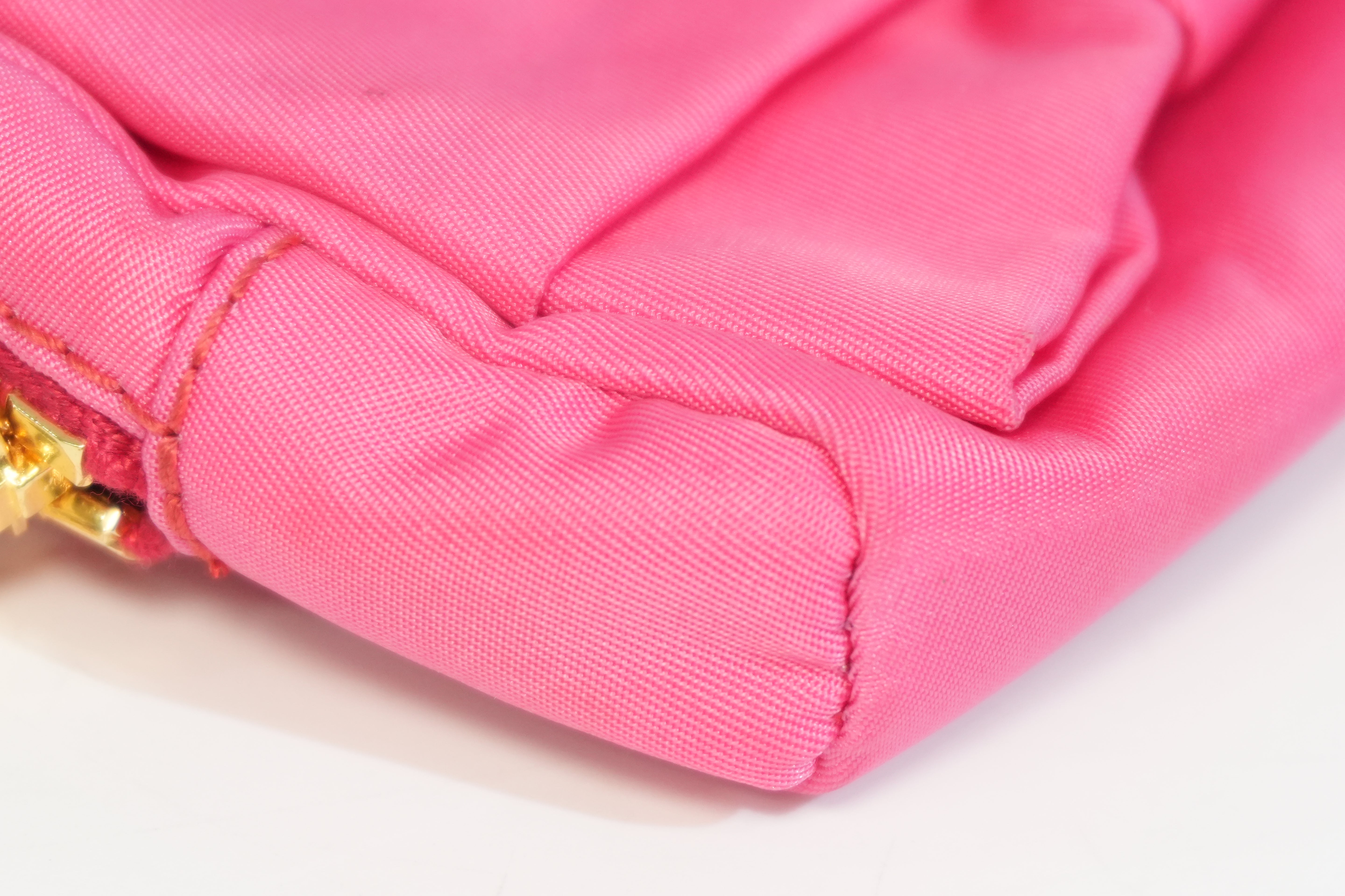 Pre-owned Prada Small Ribbon Pouch Pink
