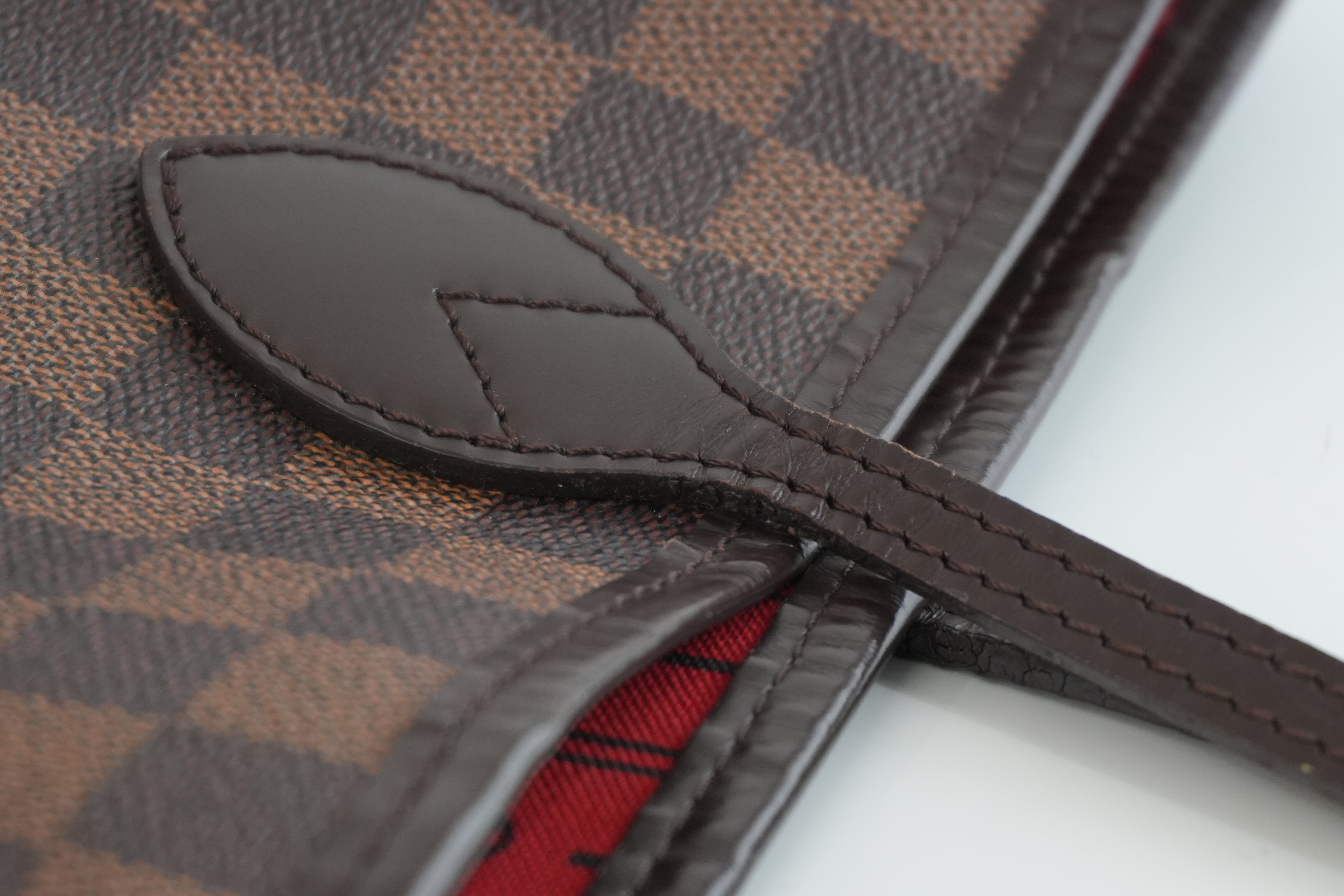 Louis Vuitton Damier Ebene Neverfull MM Shoulder Tote Bag Used