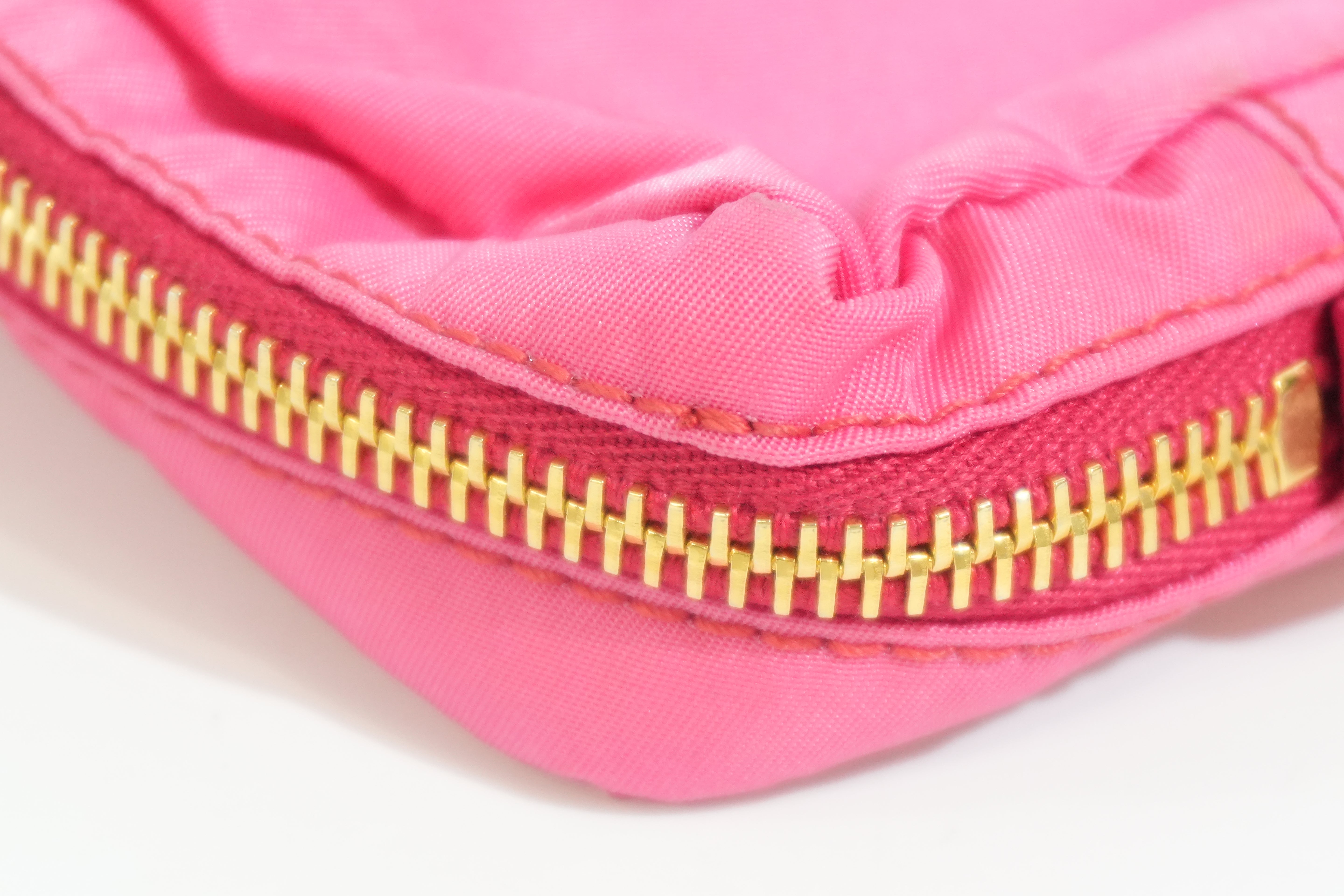 Pre-owned Prada Small Ribbon Pouch Pink