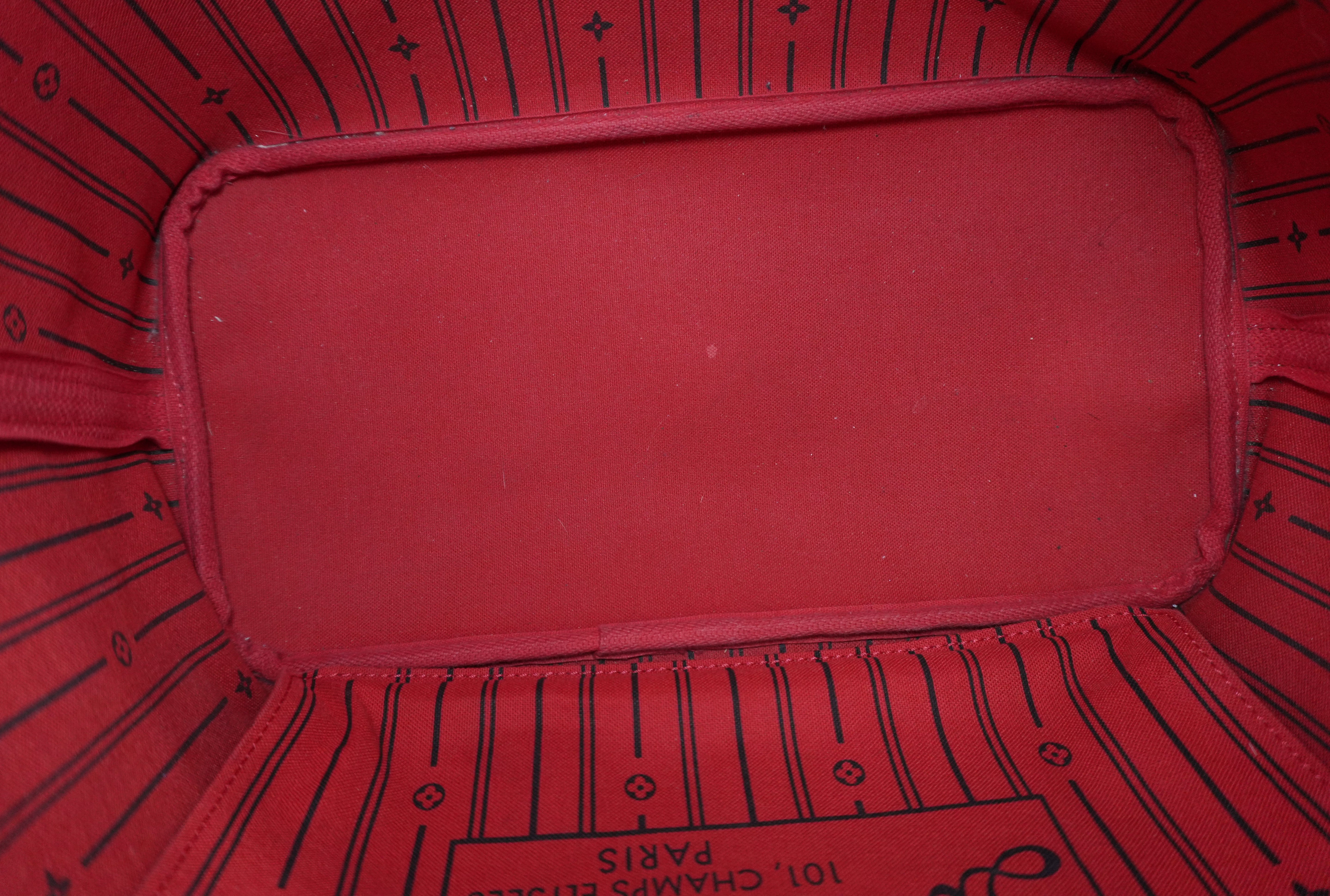 Louis Vuitton Damier Ebene Neverfull MM Shoulder Tote Bag Used