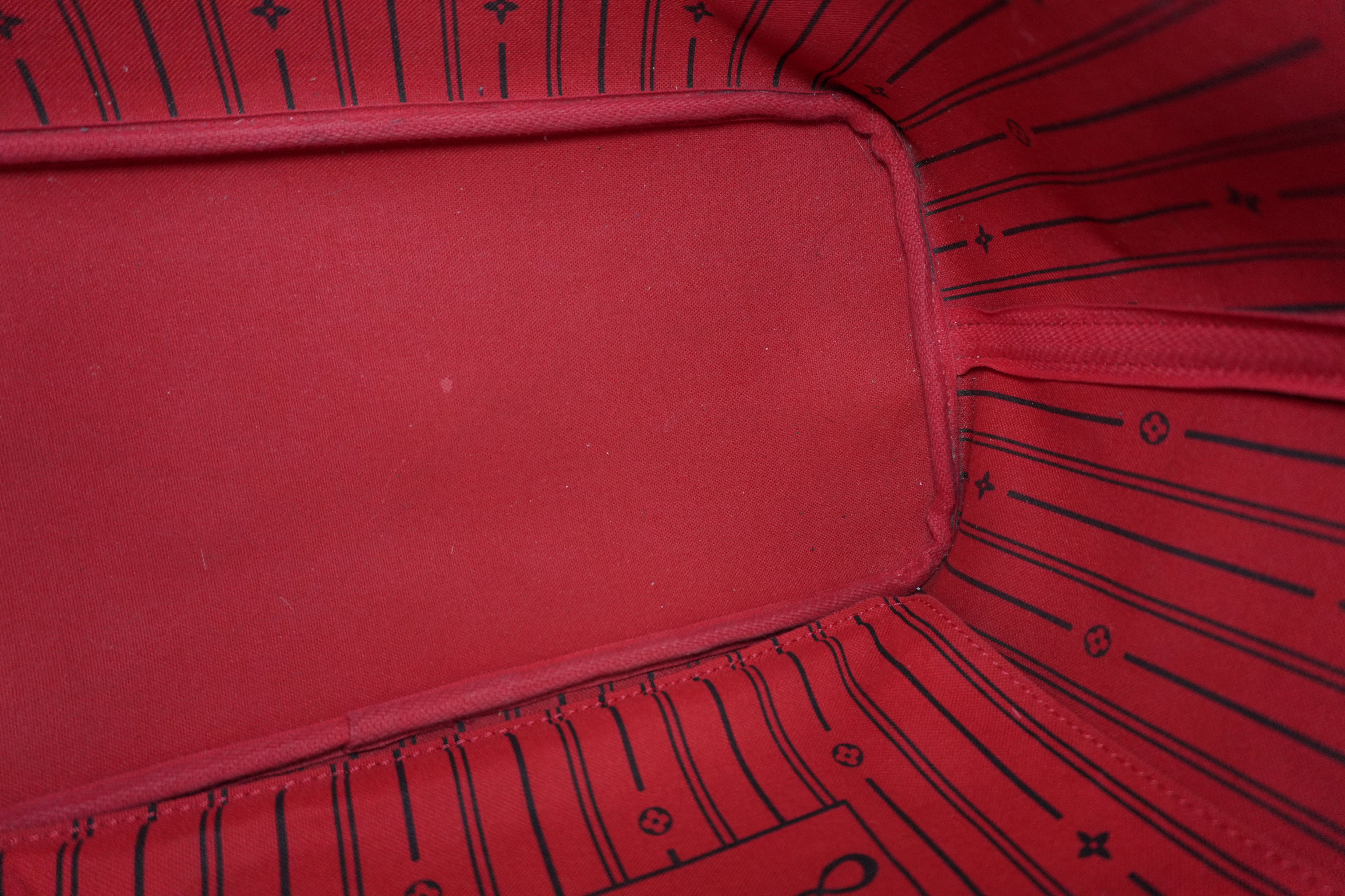 Louis Vuitton Damier Ebene Neverfull MM Shoulder Tote Bag Used