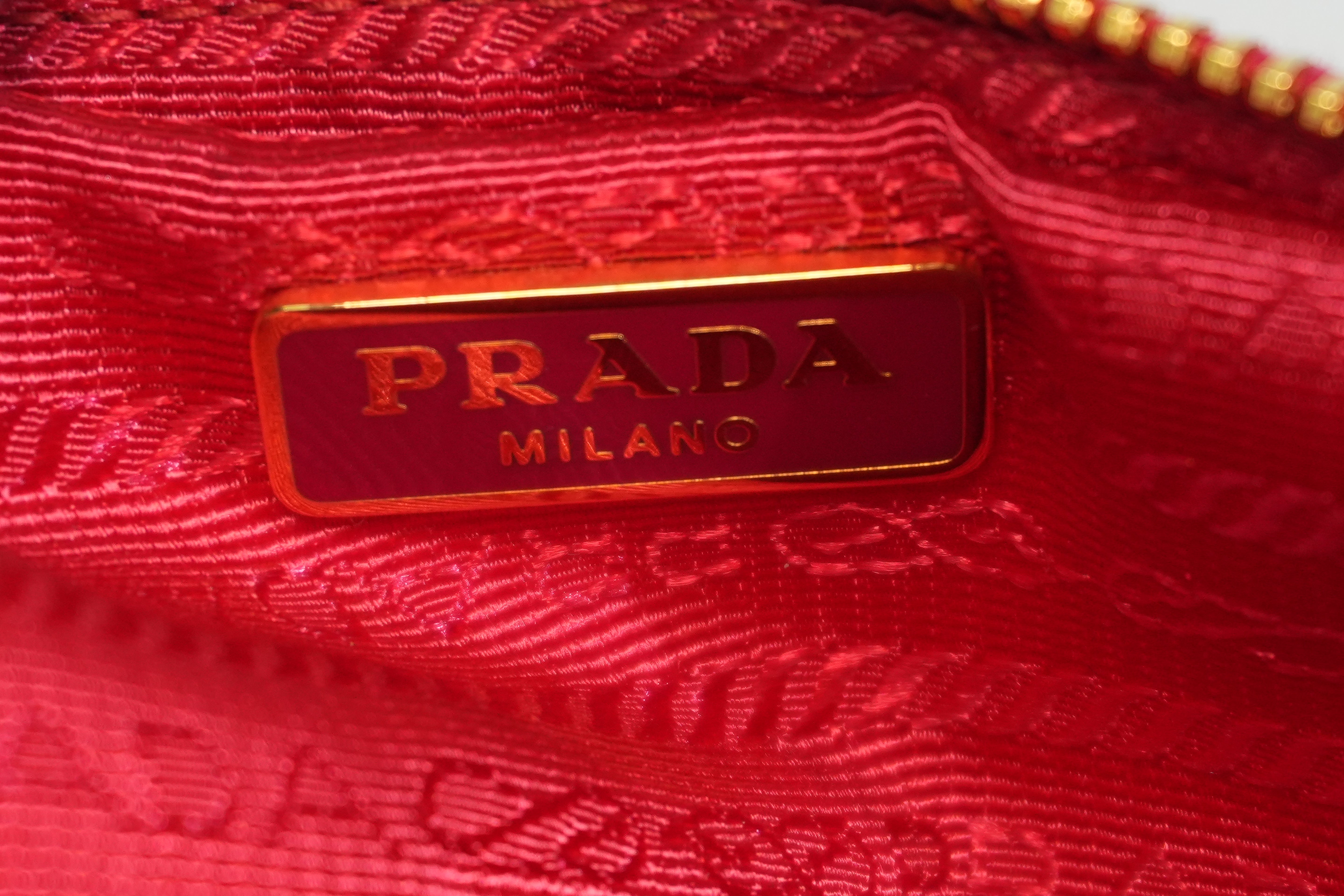 Pre-owned Prada Small Ribbon Pouch Pink