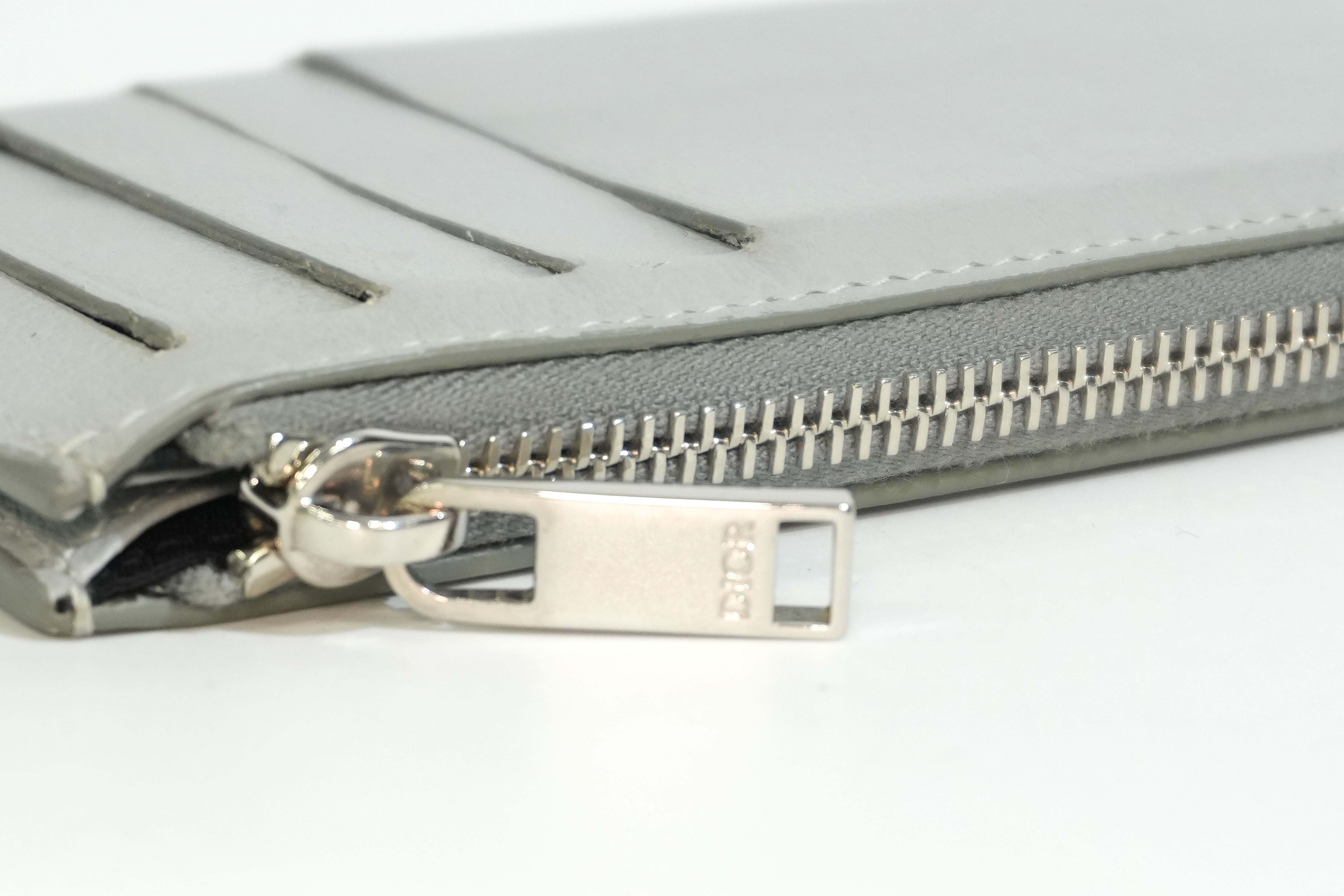 Pre-owned Dior Card and Coin Case Gray