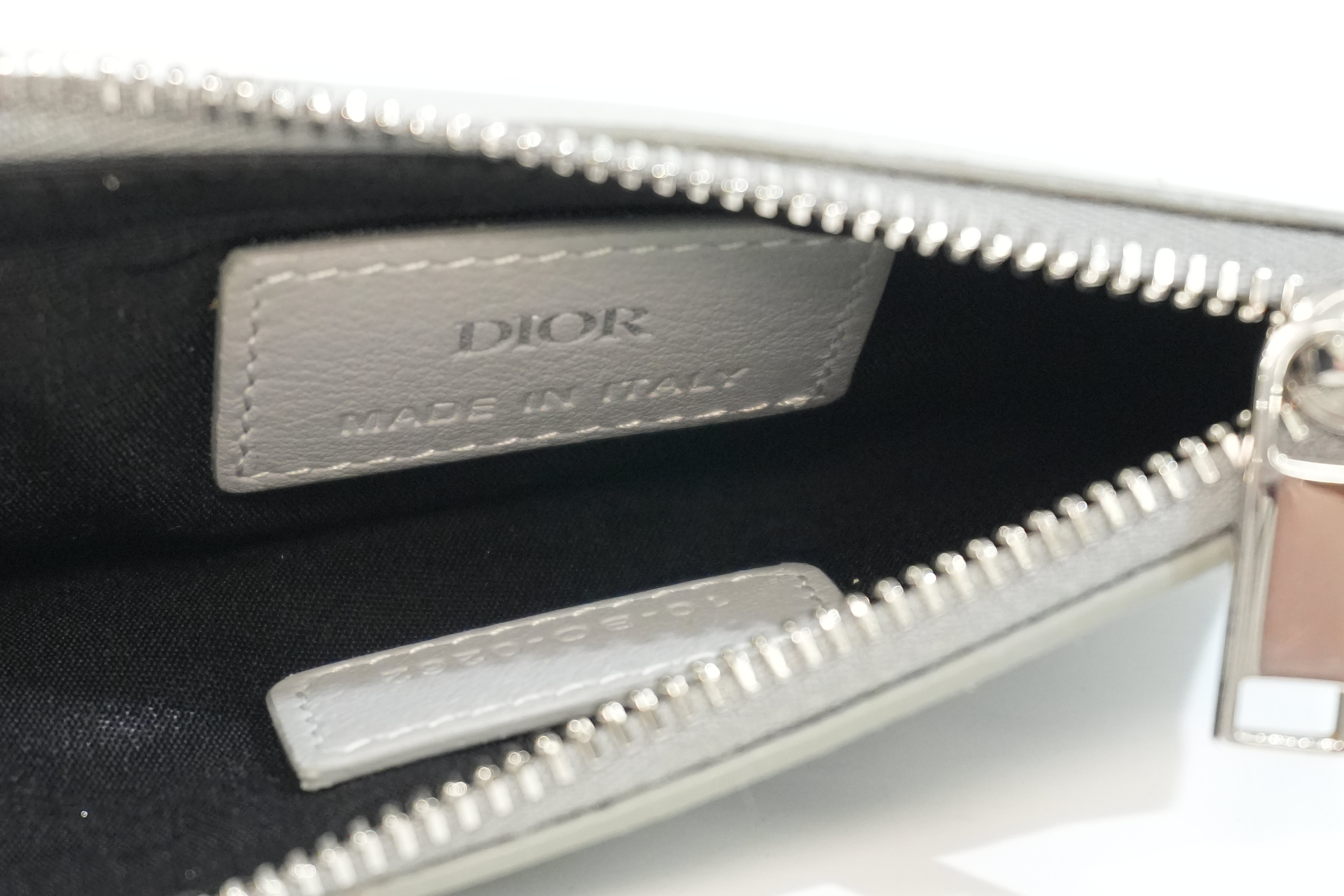 Pre-owned Dior Card and Coin Case Gray