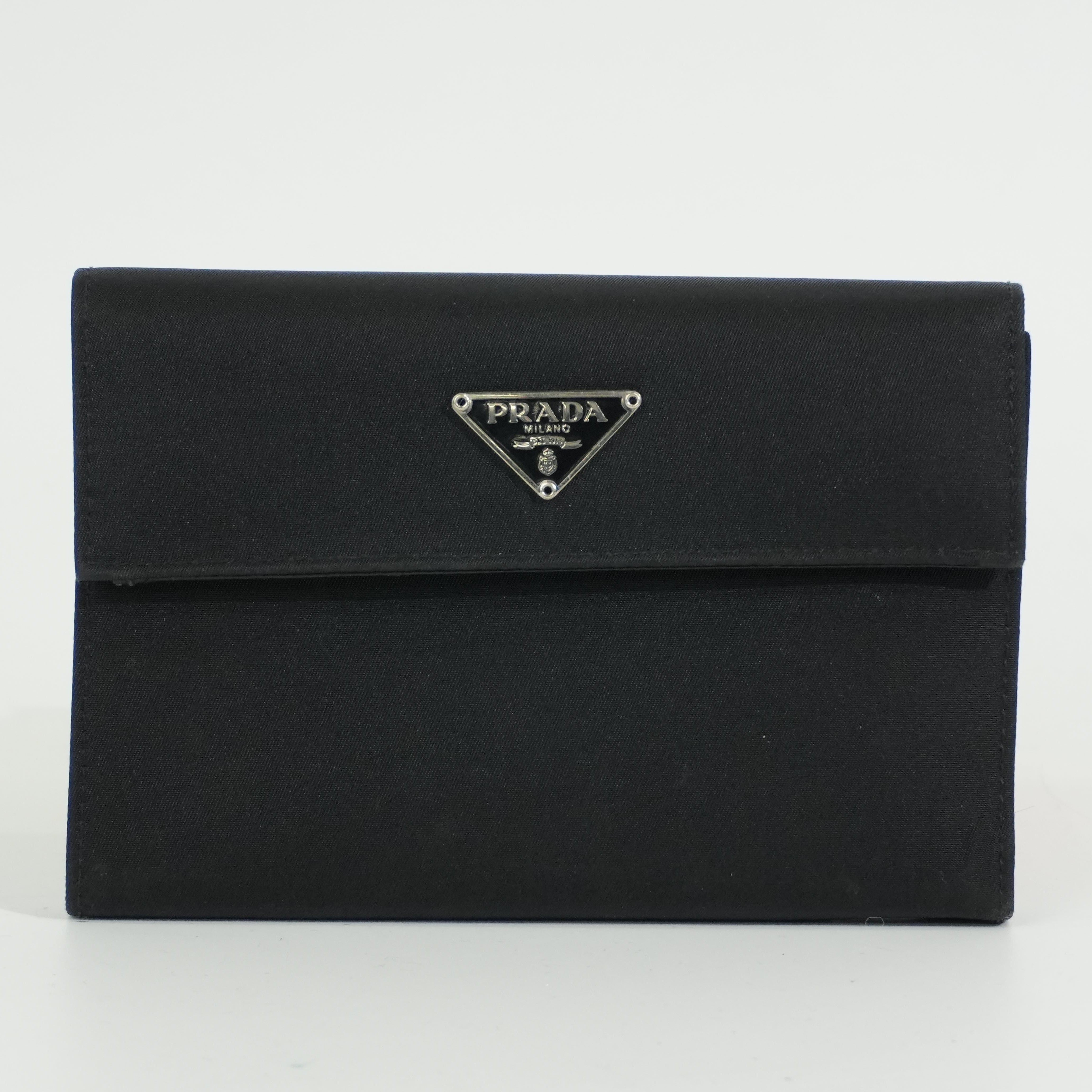 Pre-owned Prada Compact Wallet Black