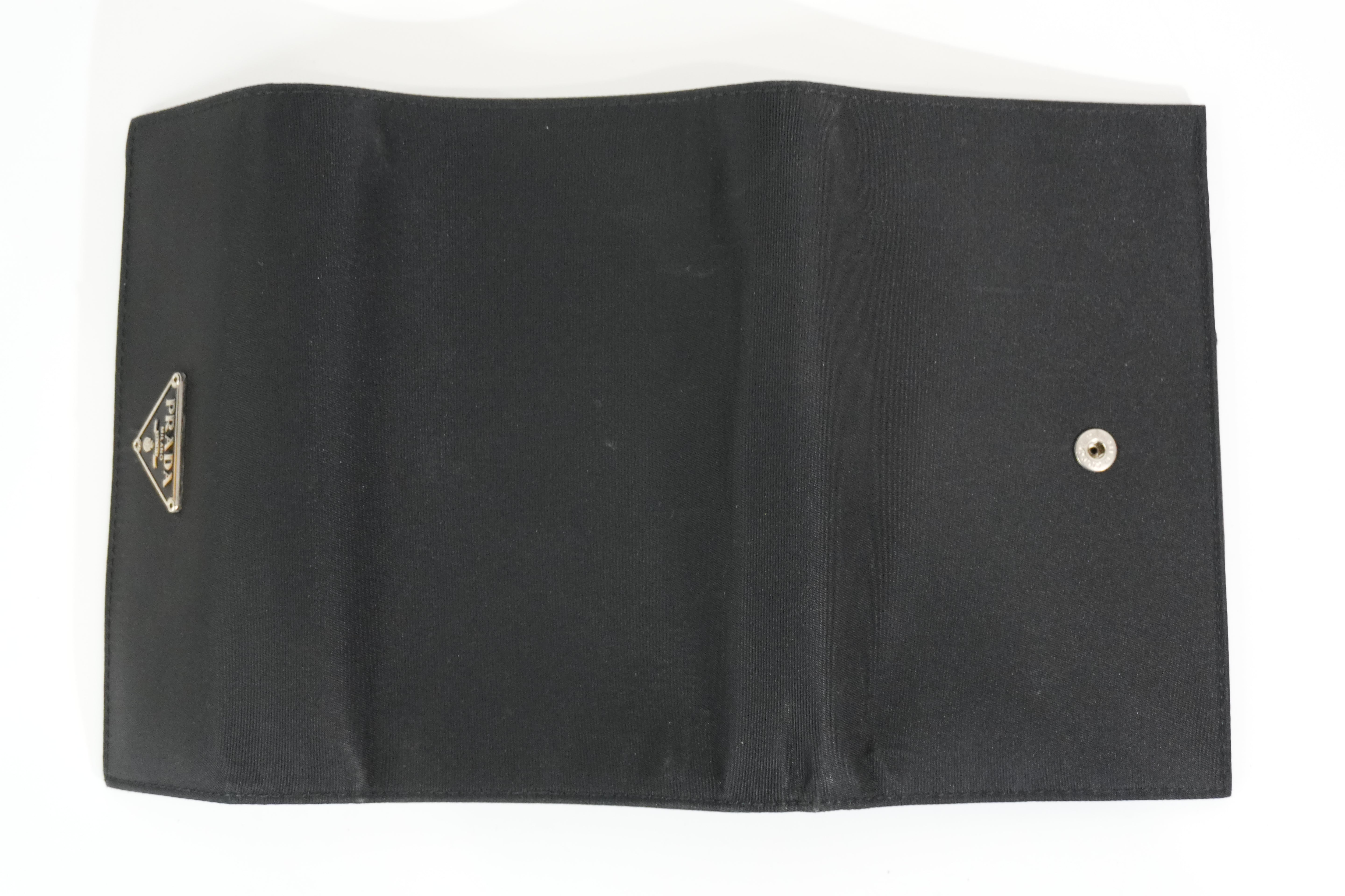 Pre-owned Prada Compact Wallet Black