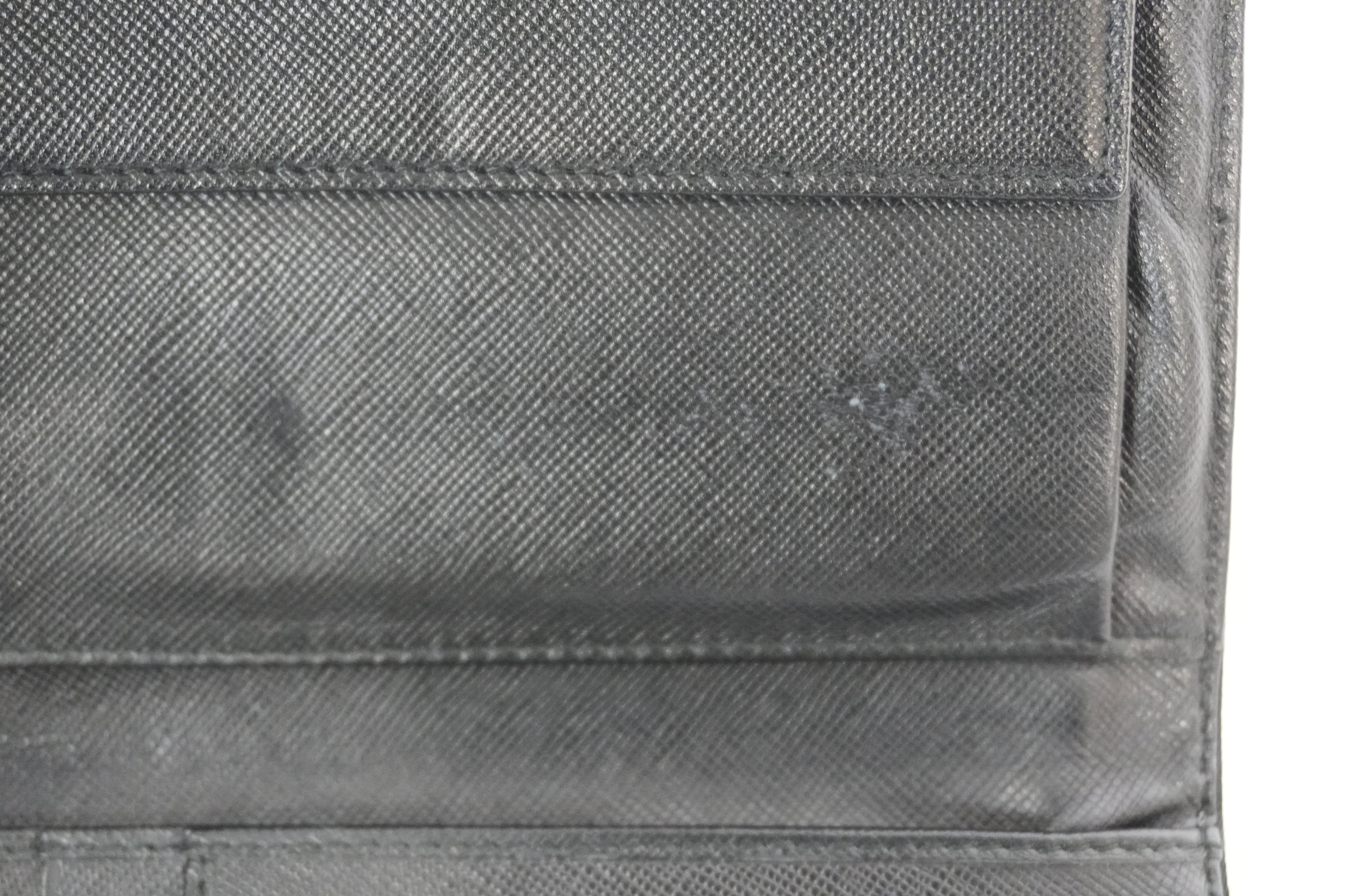 Pre-owned Prada Compact Wallet Black