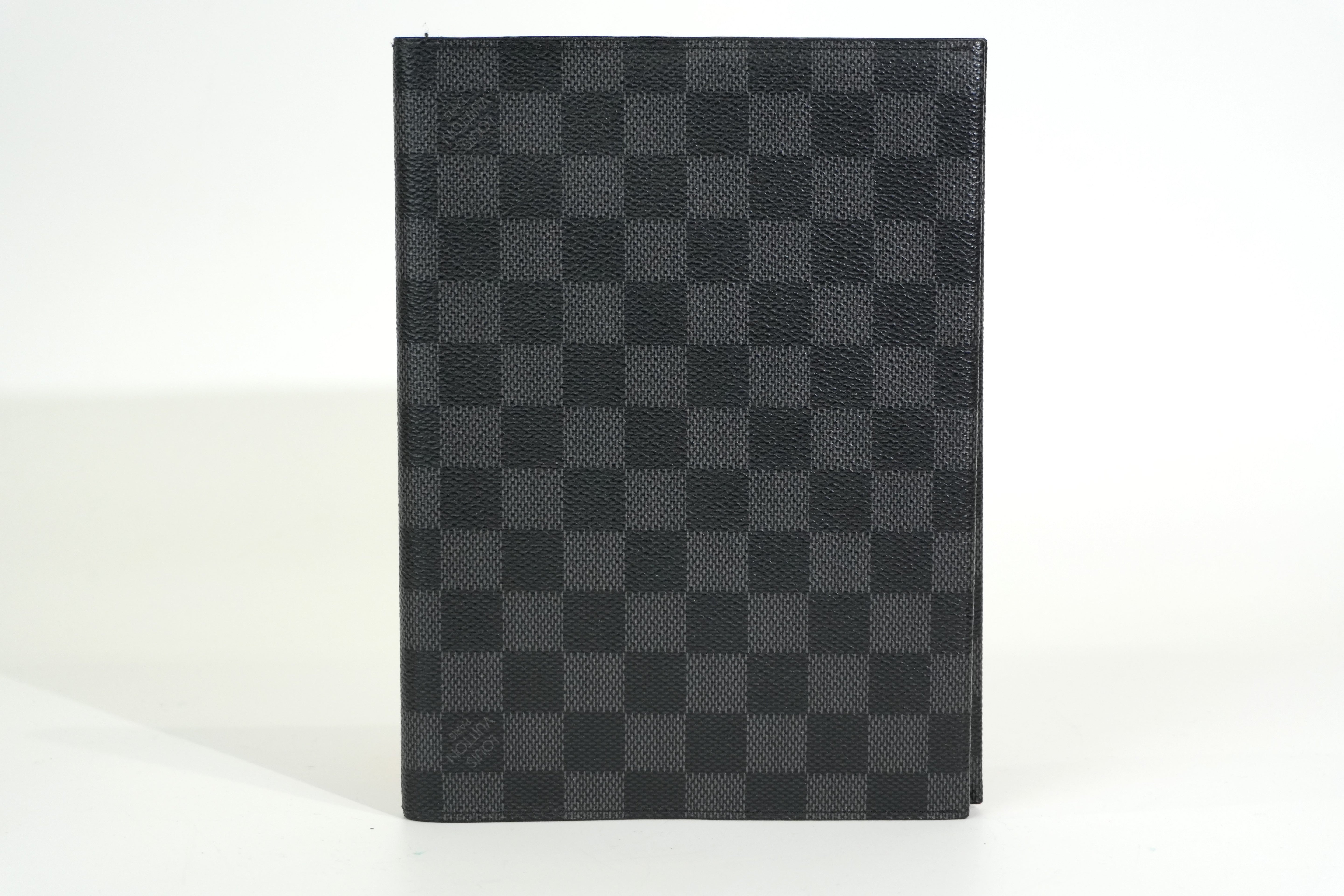 Pre-owned Louis Vuitton Damier Graphite Desk Agenda Cover