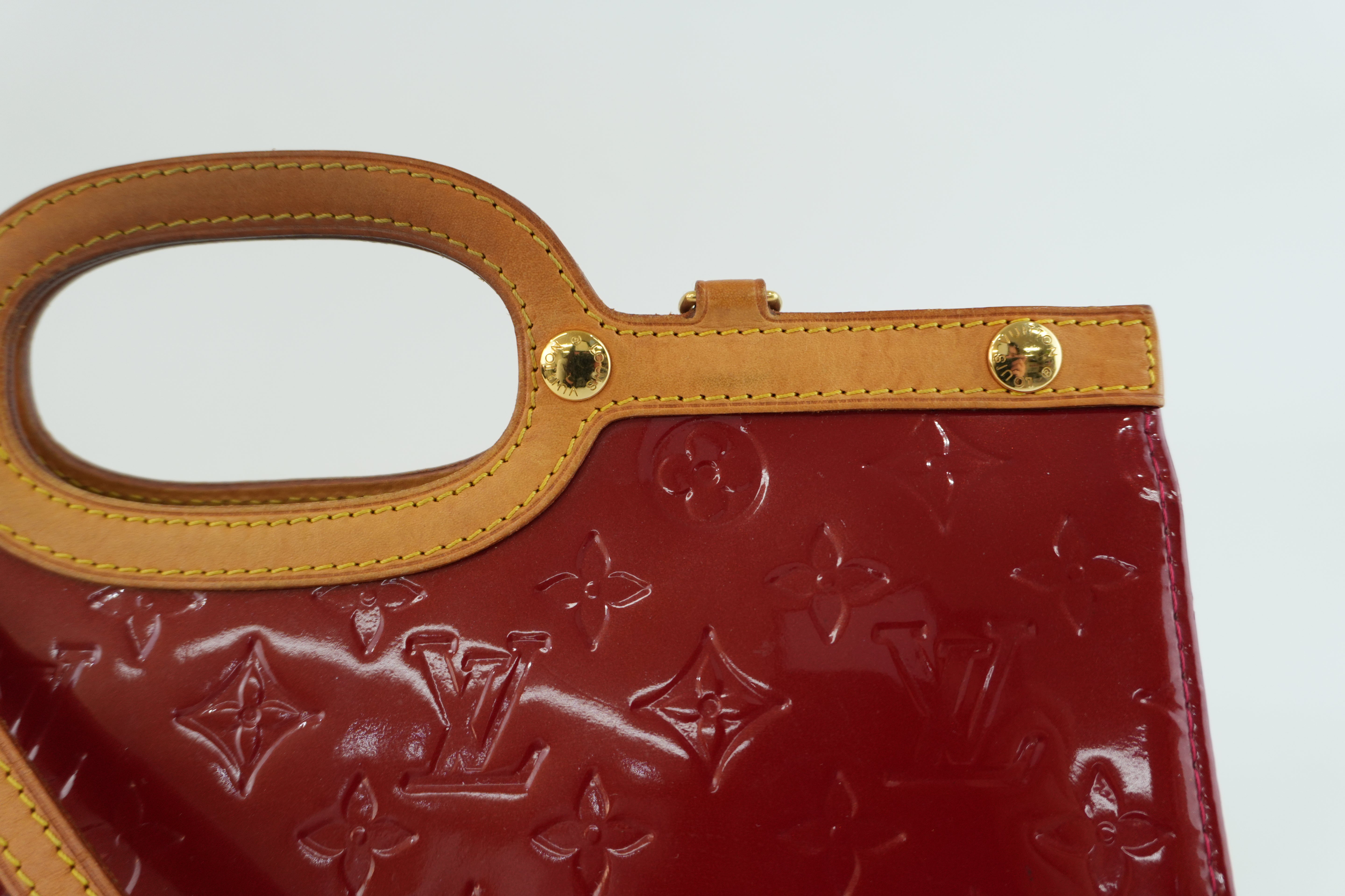 Louis Vuitton Roxbury Vernis Two Way Shoulder Bag Red Used