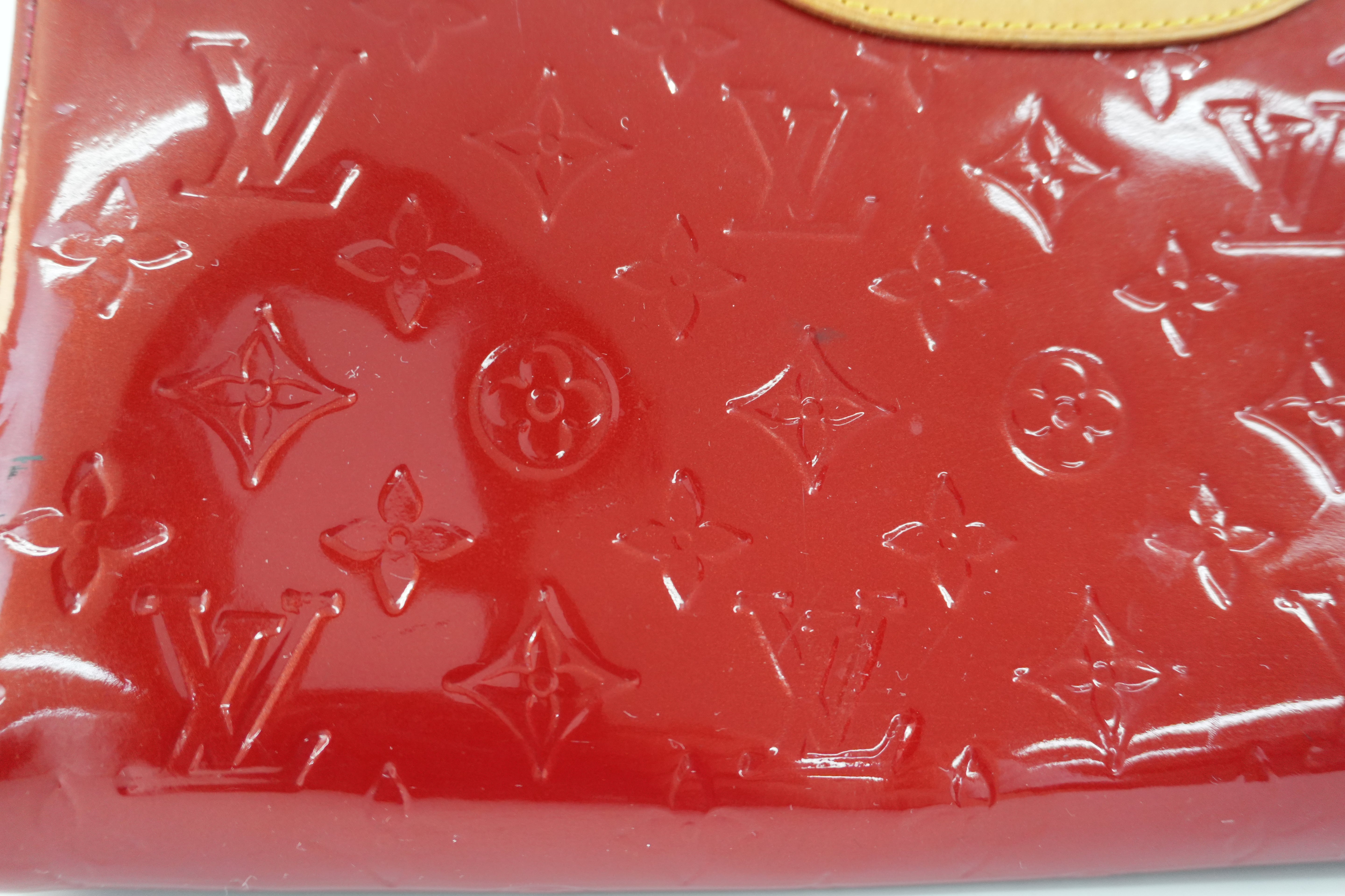 Louis Vuitton Roxbury Vernis Two Way Shoulder Bag Red Used