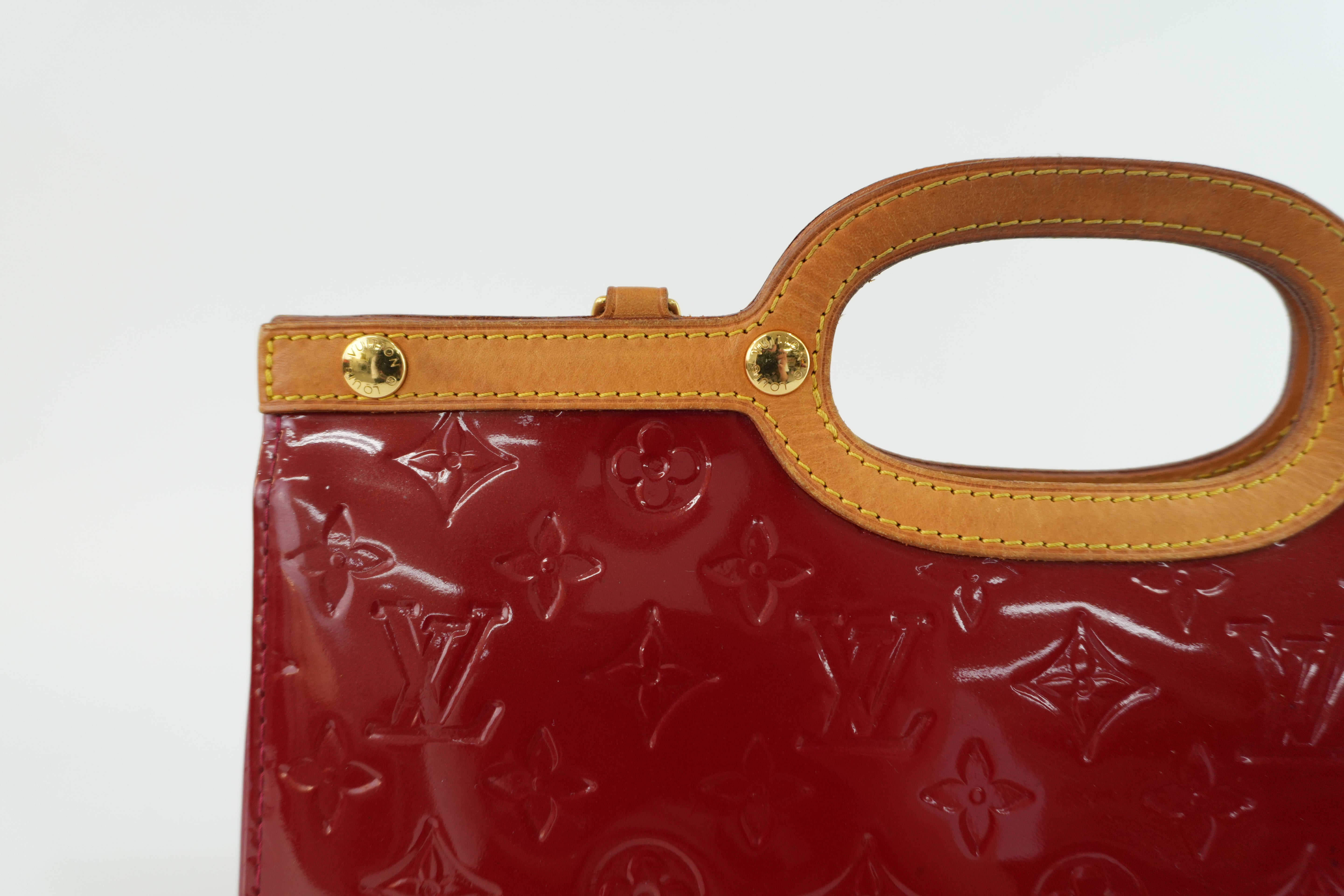 Louis Vuitton Roxbury Vernis Two Way Shoulder Bag Red Used