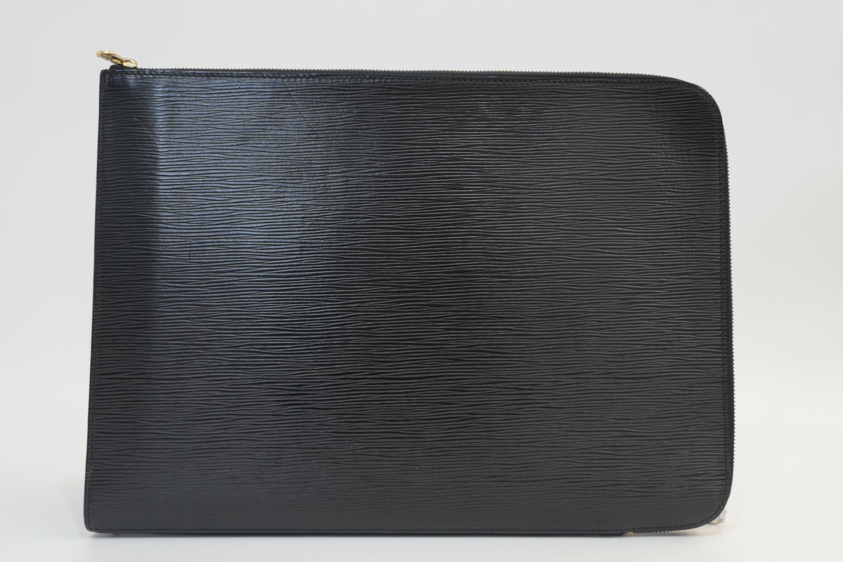 Pre-Owned Louis Vuitton Epi Laptop Case Black