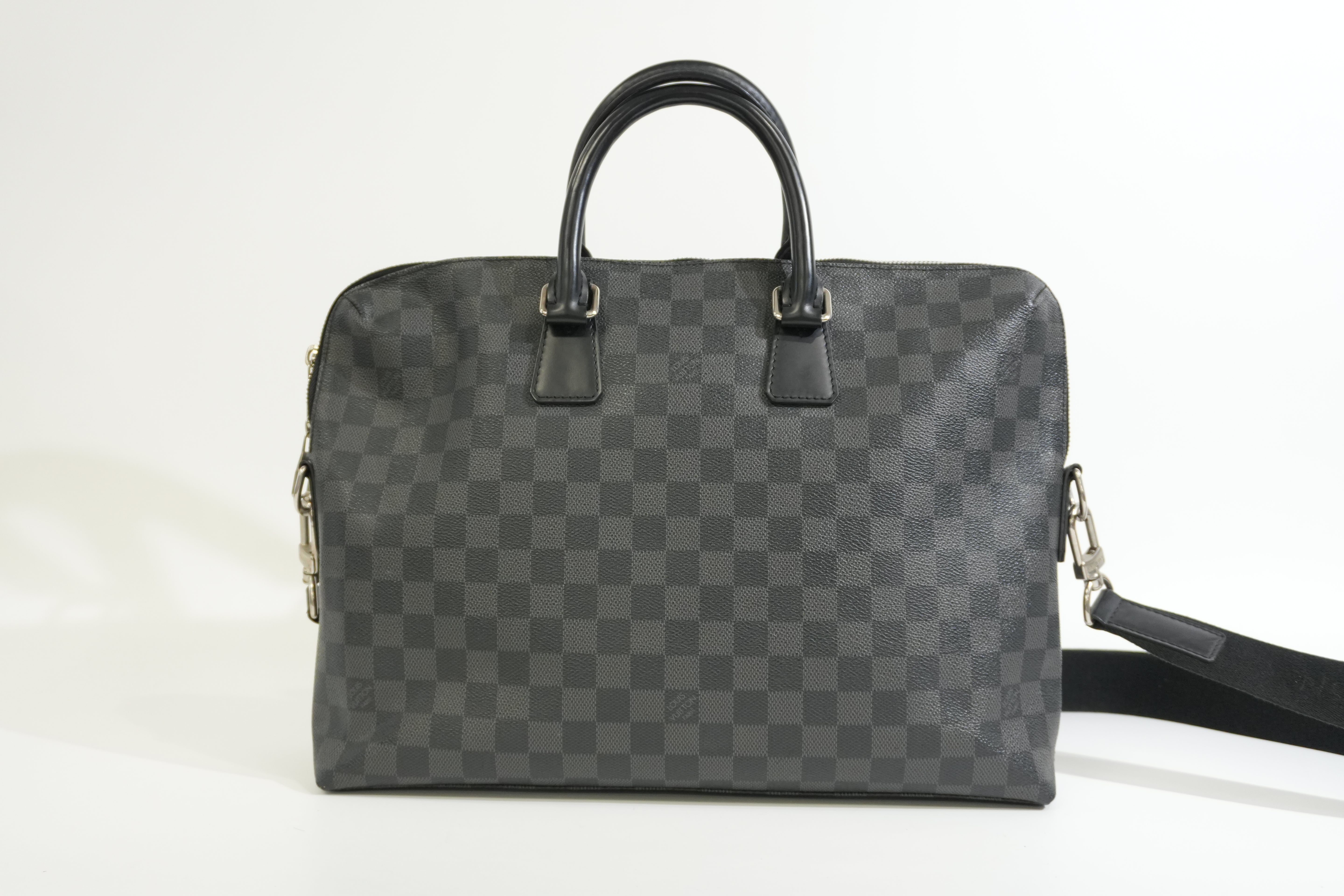 Pre-owned Louis Vuitton Damier Graphite Porte Documents Jour Messenger Bag