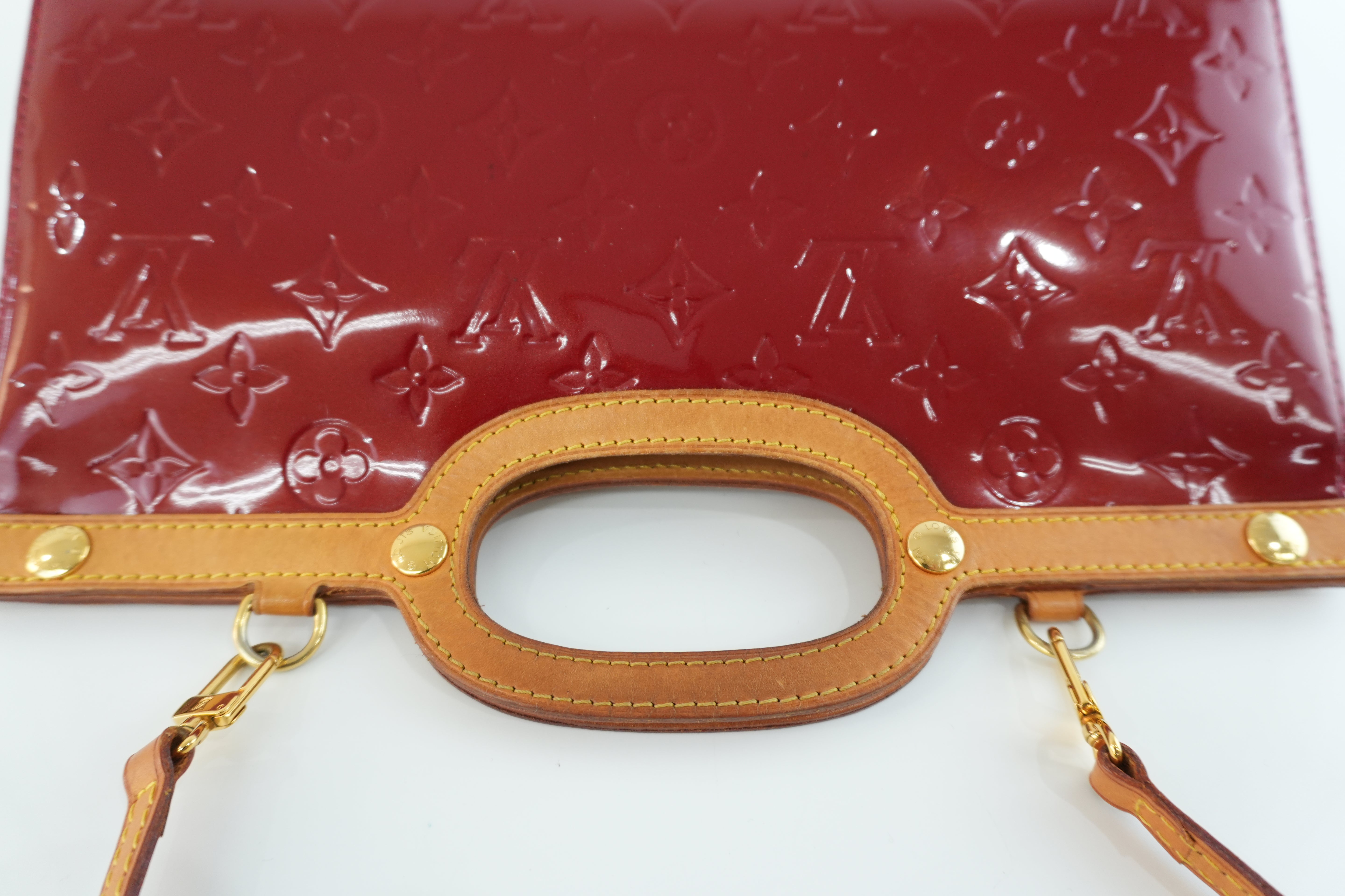 Louis Vuitton Roxbury Vernis Two Way Shoulder Bag Red Used