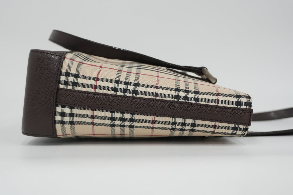 Pre-Owned Burberry Nova Check Tote Bag Beige and Brown