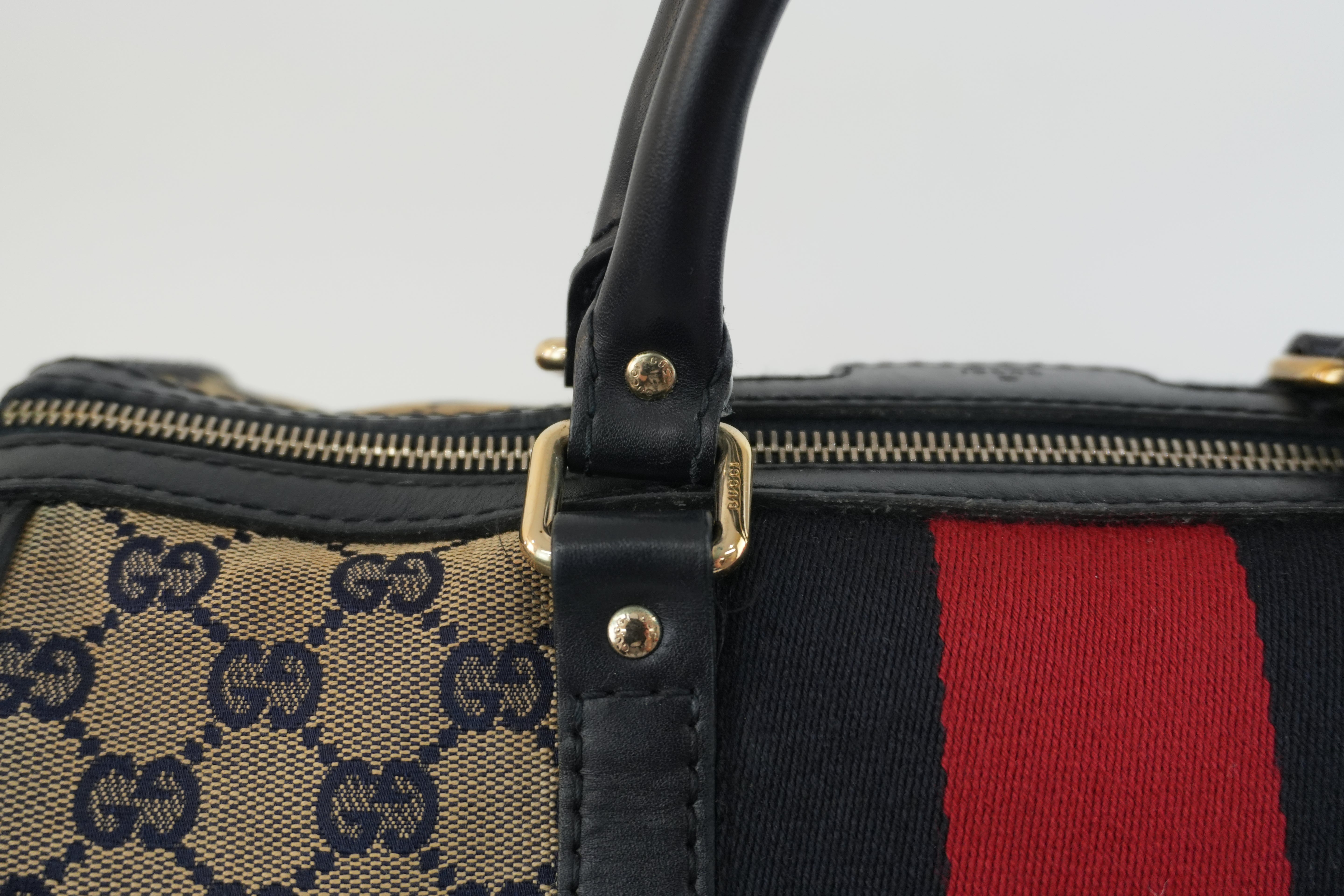Gucci Boston Bag Blue Used