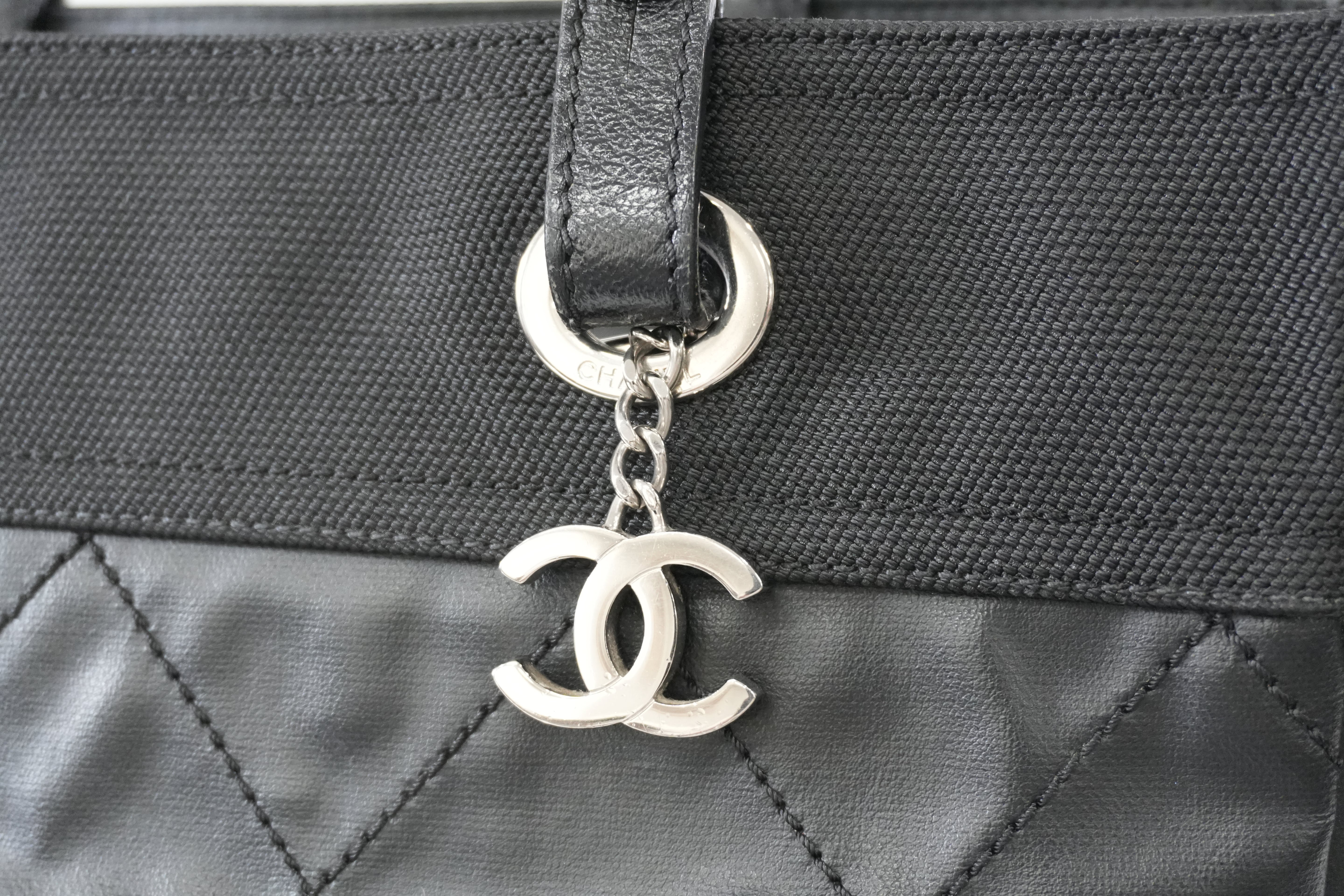 Pre-owned Chanel Paris Biarritz Tote Bag Black