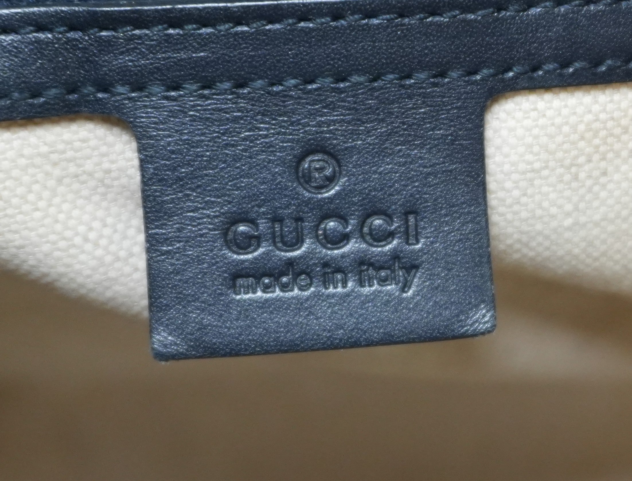Gucci Boston Bag Blue Used