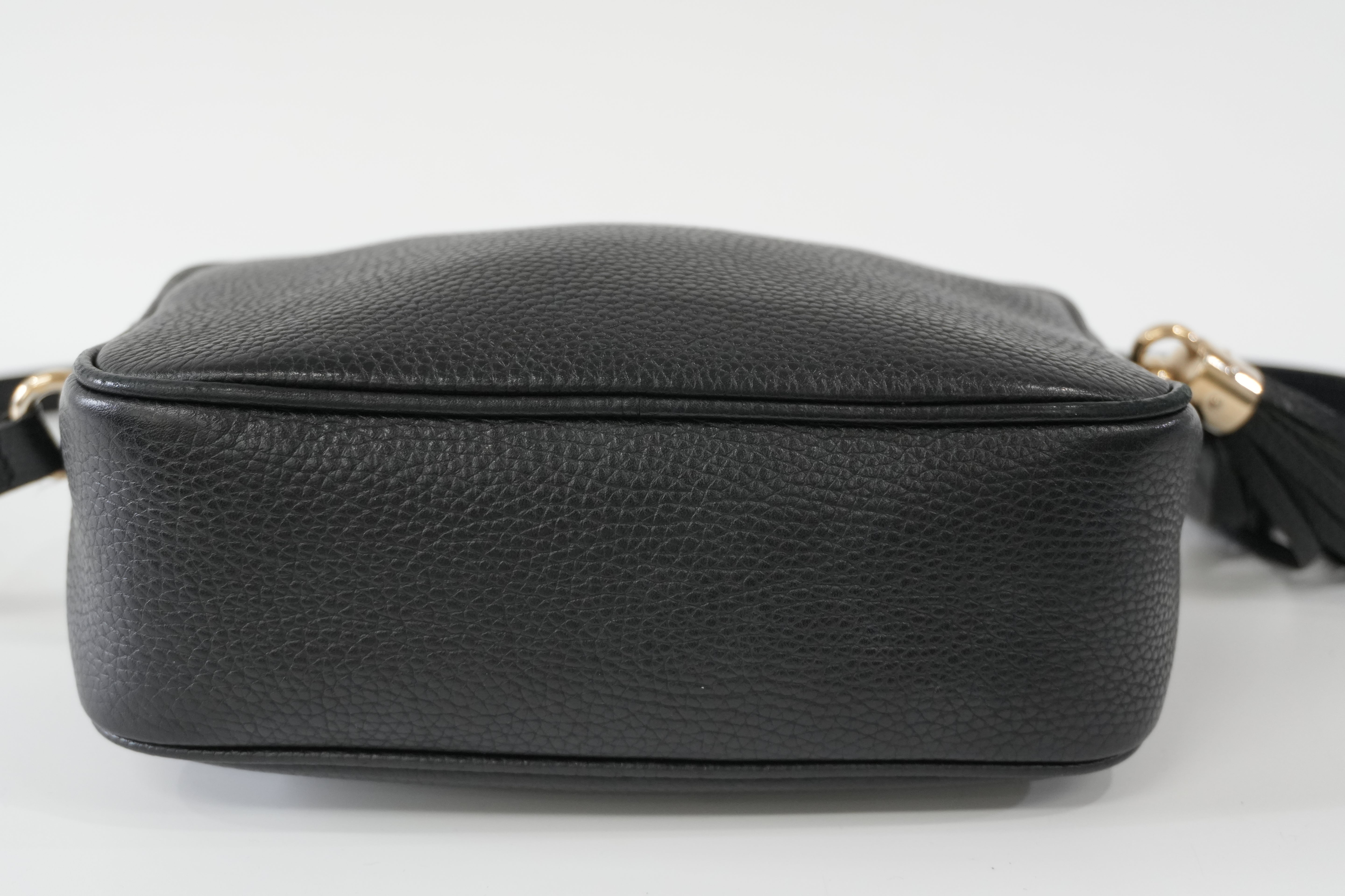 Pre-owned Gucci Leather Hobo Shoulder Bag Black