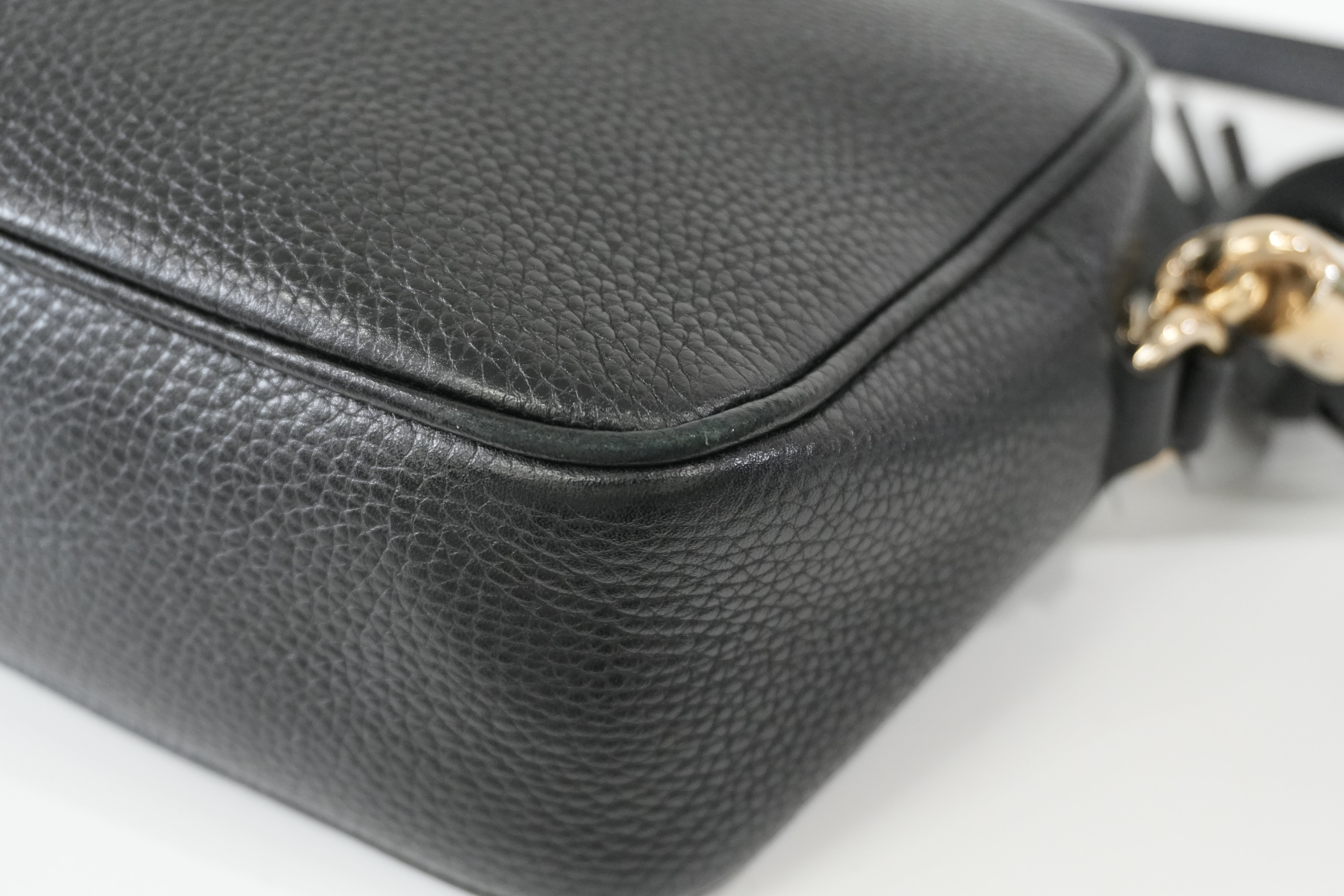 Pre-owned Gucci Leather Hobo Shoulder Bag Black