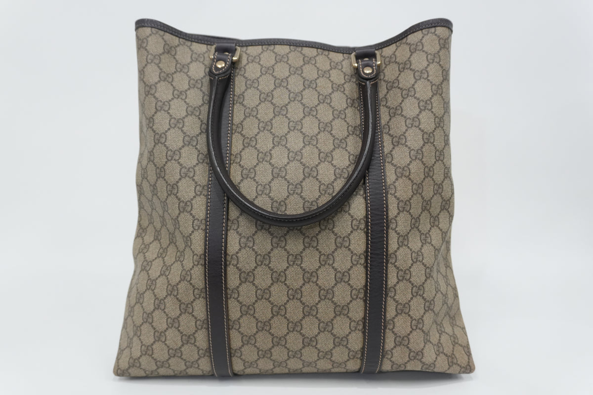 Pre-Owned Gucci Supreme Joy Vertical Tote Bag Brown