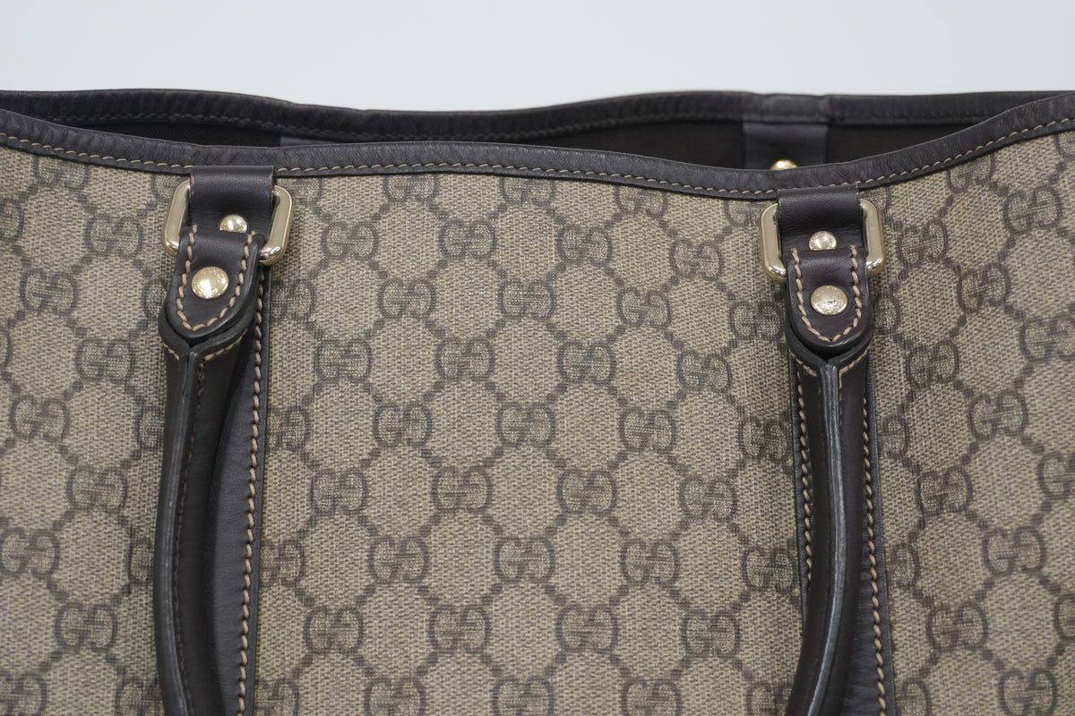 Pre-Owned Gucci Supreme Joy Vertical Tote Bag Brown