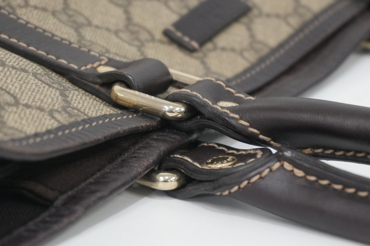 Pre-Owned Gucci Supreme Joy Vertical Tote Bag Brown
