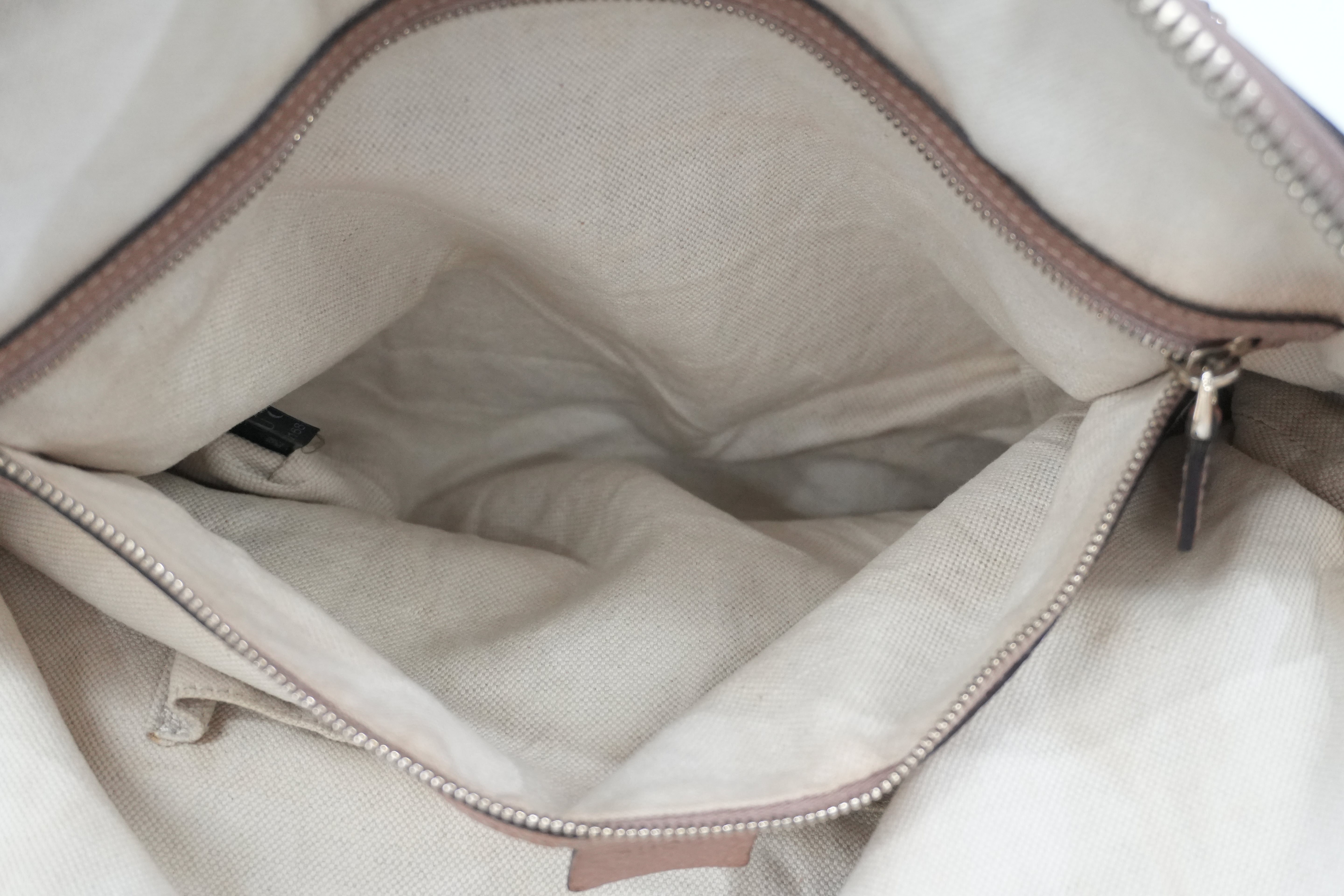 Pre-owned Gucci Fabric Canvas Guccisima Tote Bag Pink