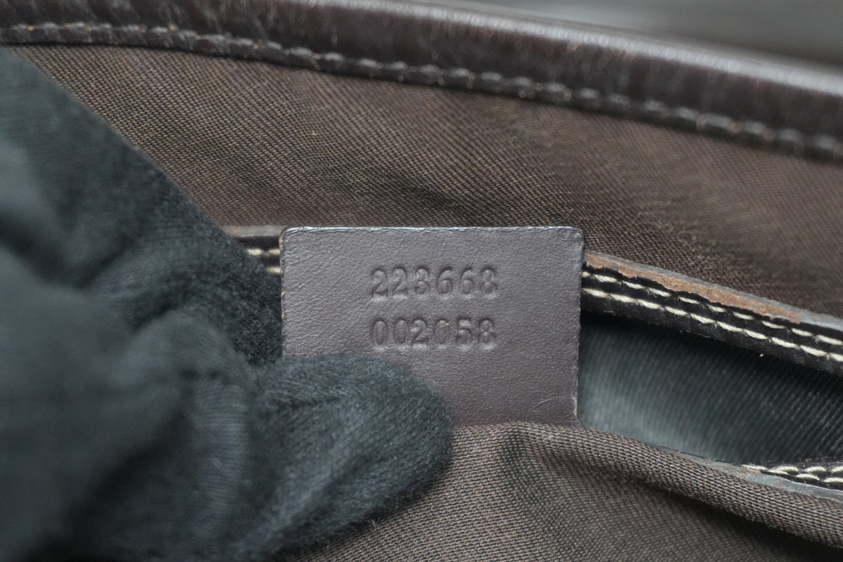 Pre-Owned Gucci Supreme Joy Vertical Tote Bag Brown