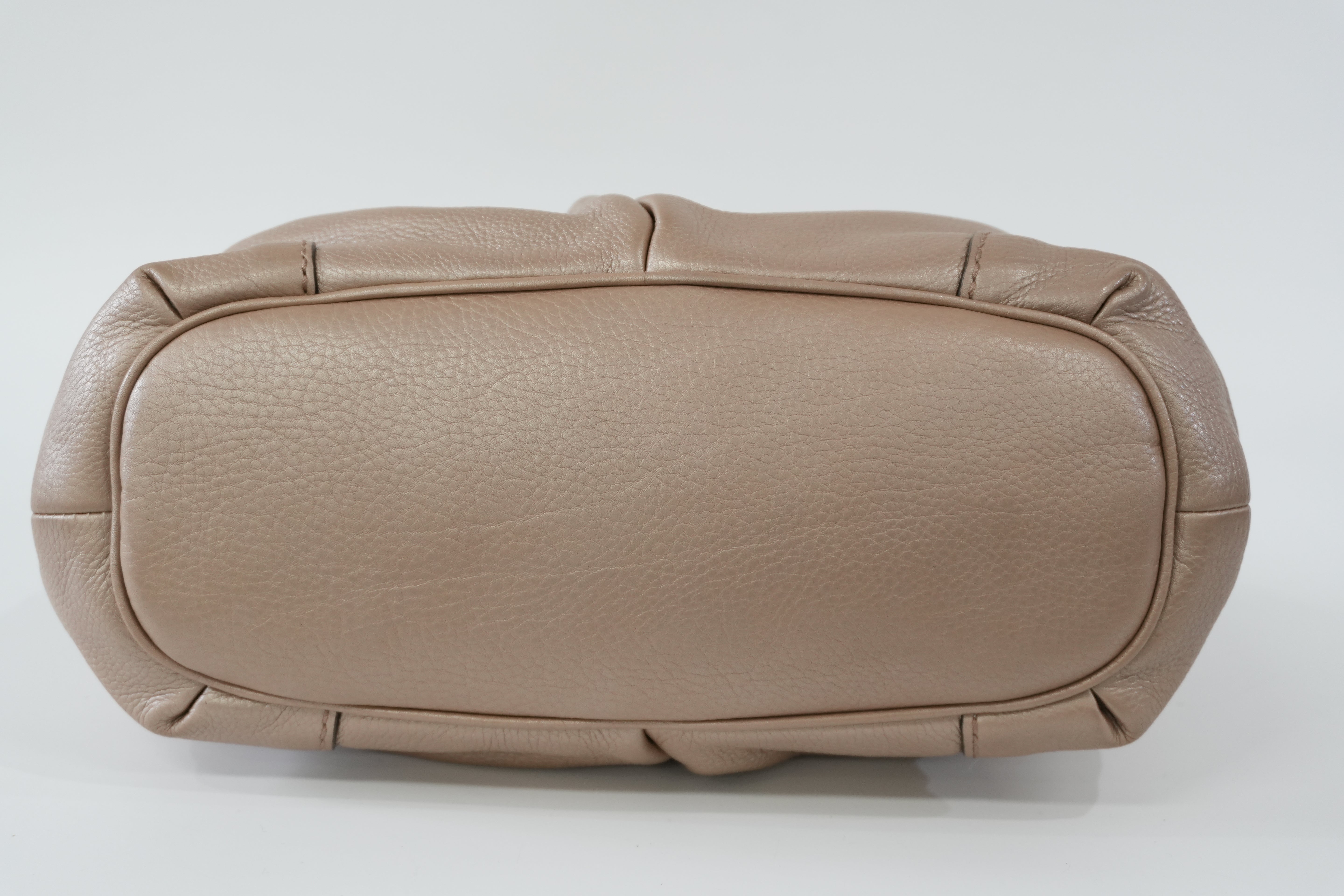 Pre-owned Gucci Leather Metallic Shoulder Bag Bronze